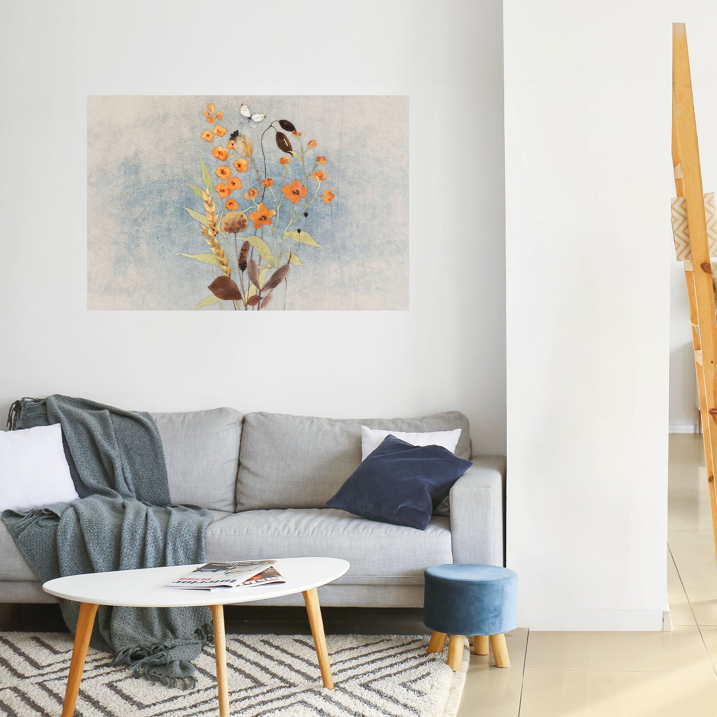 WHISPERS OF WILDFLOWERS Peel and Stick Horizontal Poster