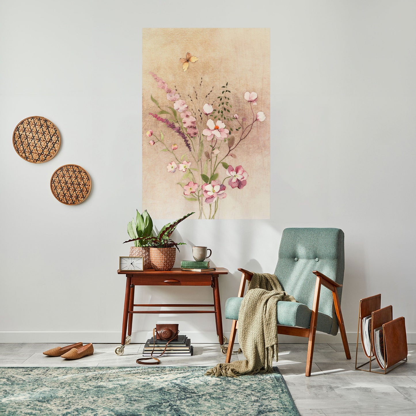 FLOWERED REVERIE Peel and Stick Vertical Poster