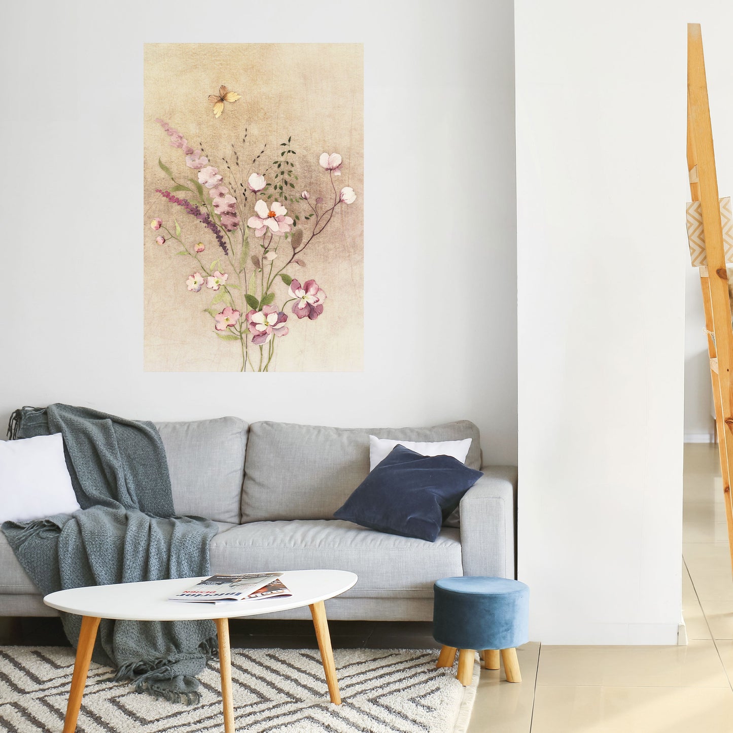FLOWERED REVERIE Peel and Stick Vertical Poster