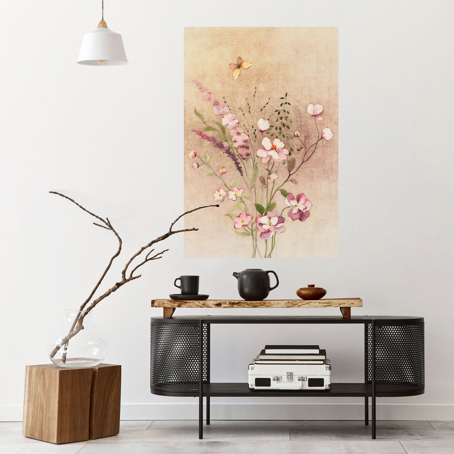 FLOWERED REVERIE Peel and Stick Vertical Poster