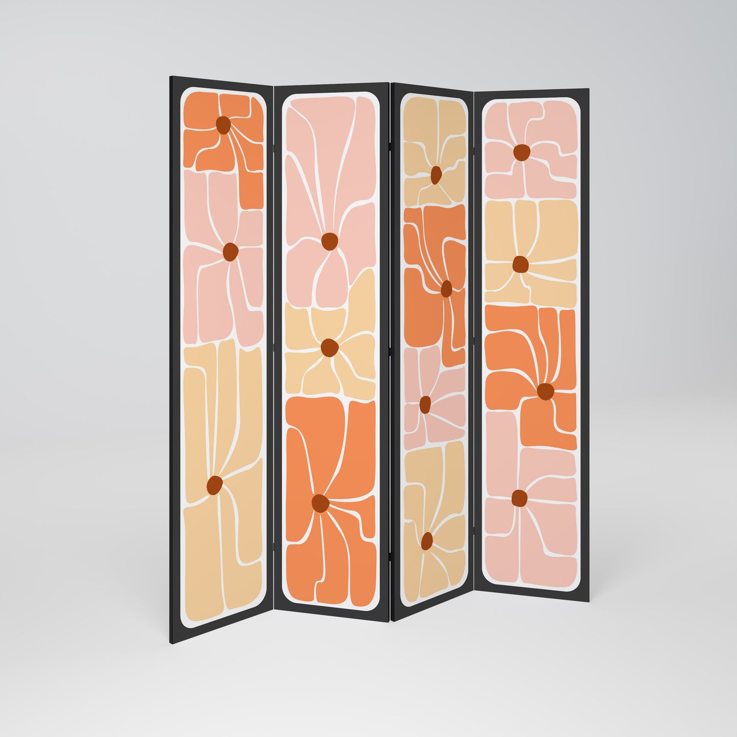 FINE CURRENTS Decorative 4-Panel Room Divider