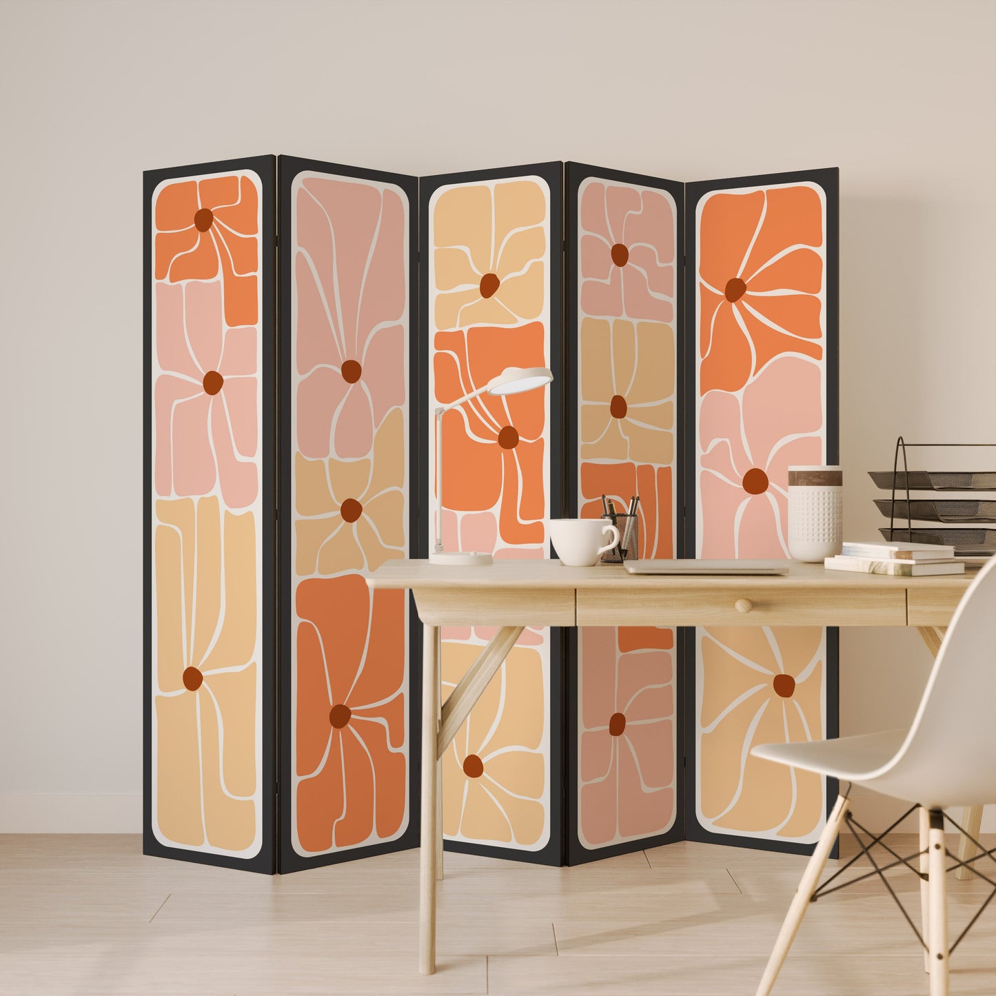 FINE CURRENTS Decorative 5-Panel Room Divider