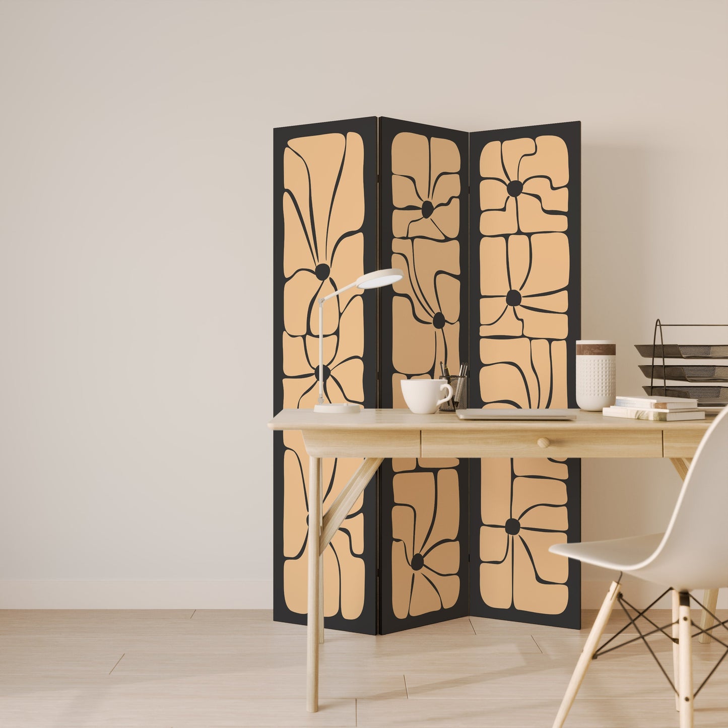 TRANQUIL CURRENTS Dekorativ rumsavdelare med 3 paneler