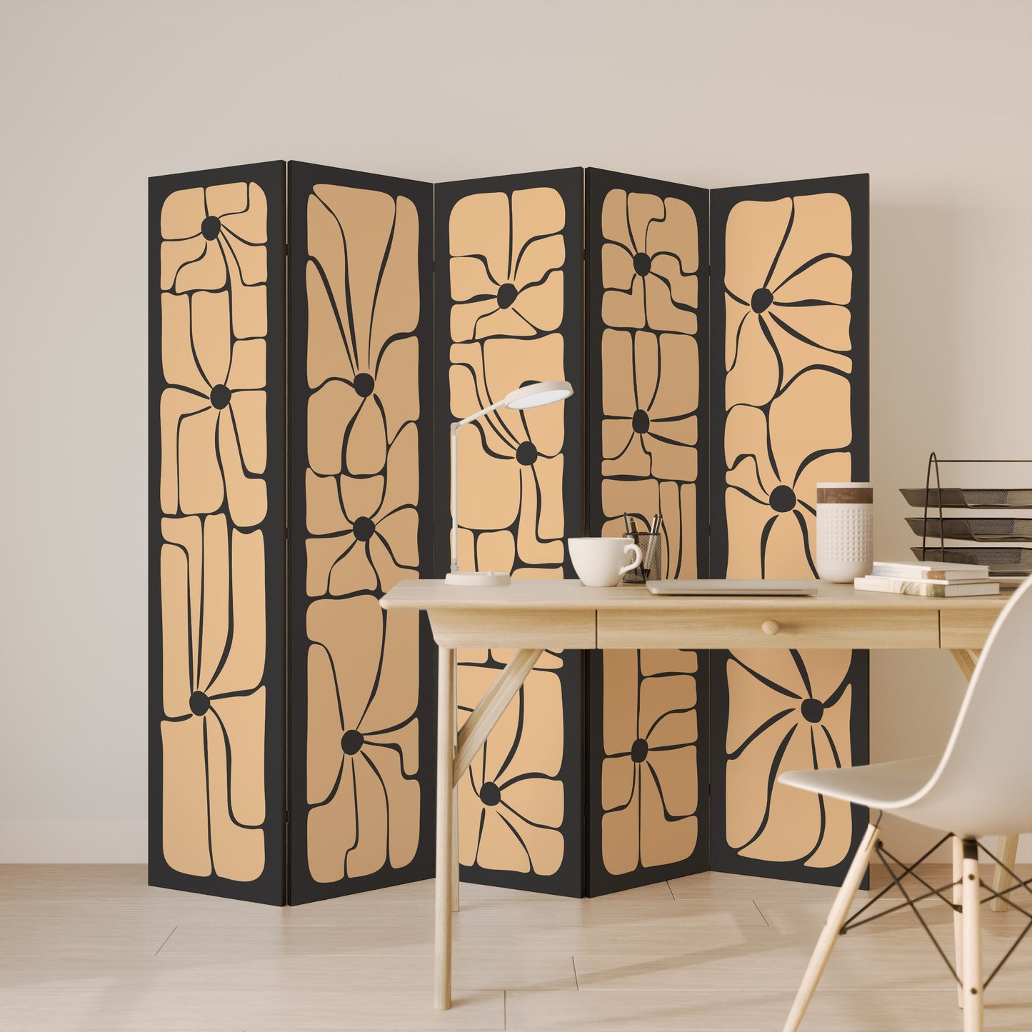 TRANQUIL CURRENTS Dekorativ rumsavdelare med 5 paneler