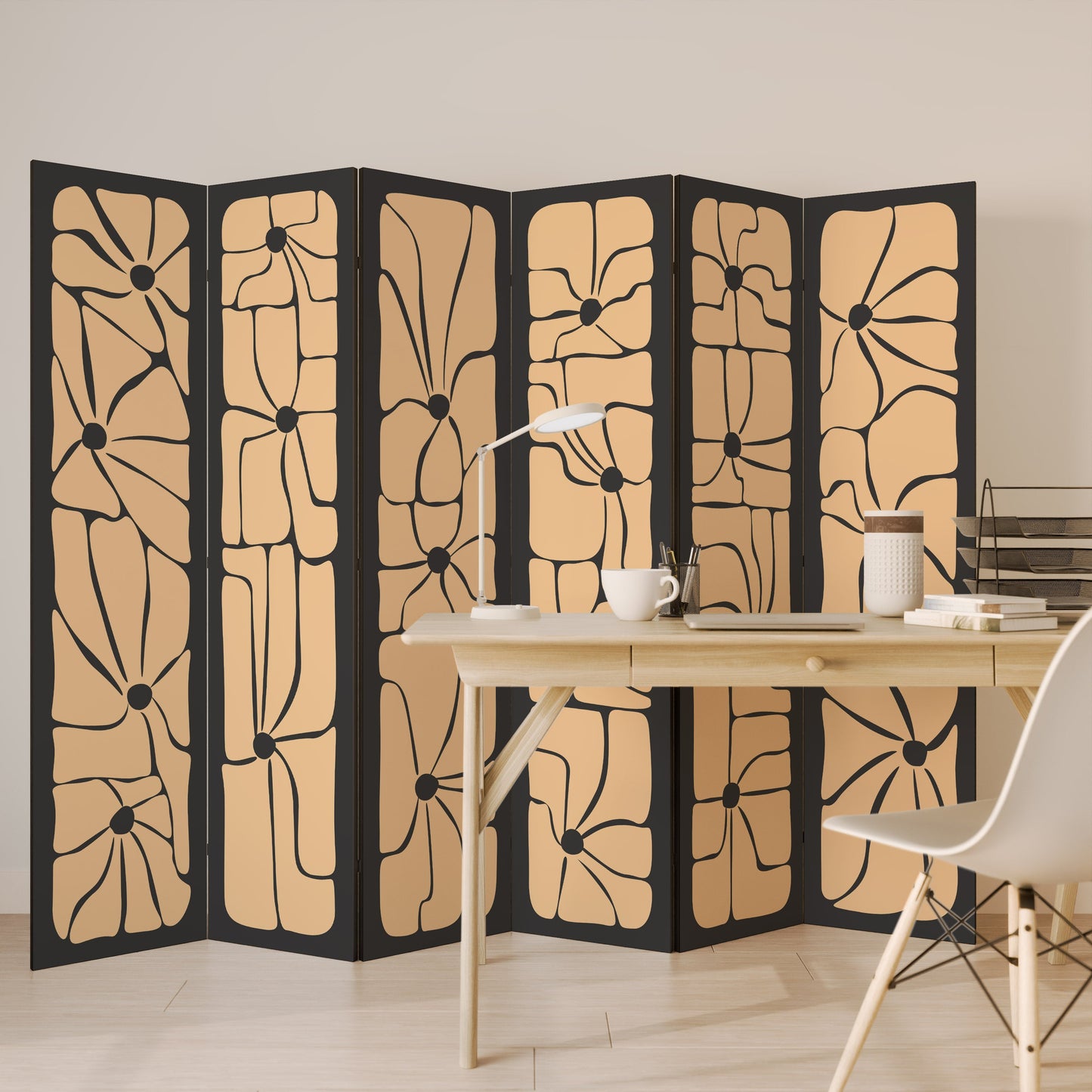 TRANQUIL CURRENTS Dekorativ rumsavdelare med 6 paneler