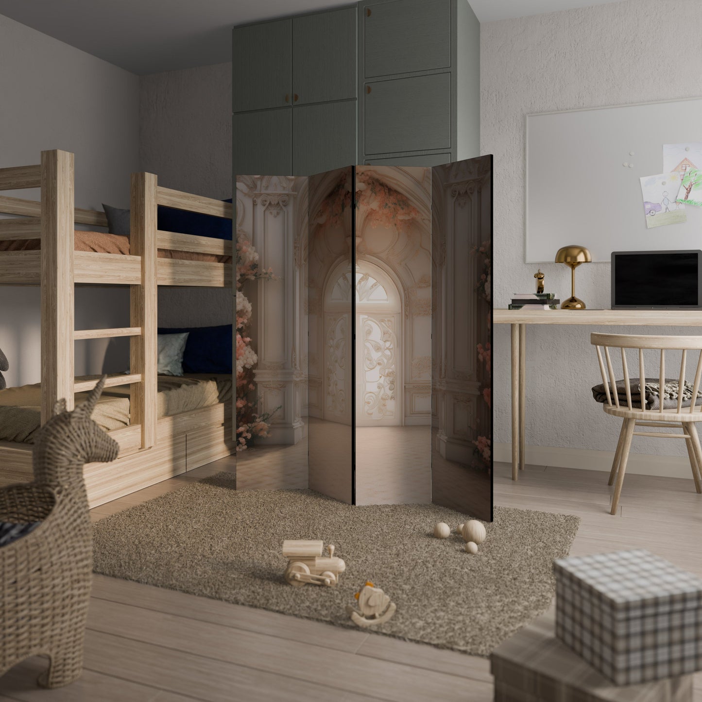 VIVID DREAMSCAPE DOORS Dekorativ rumsavdelare med 4 paneler