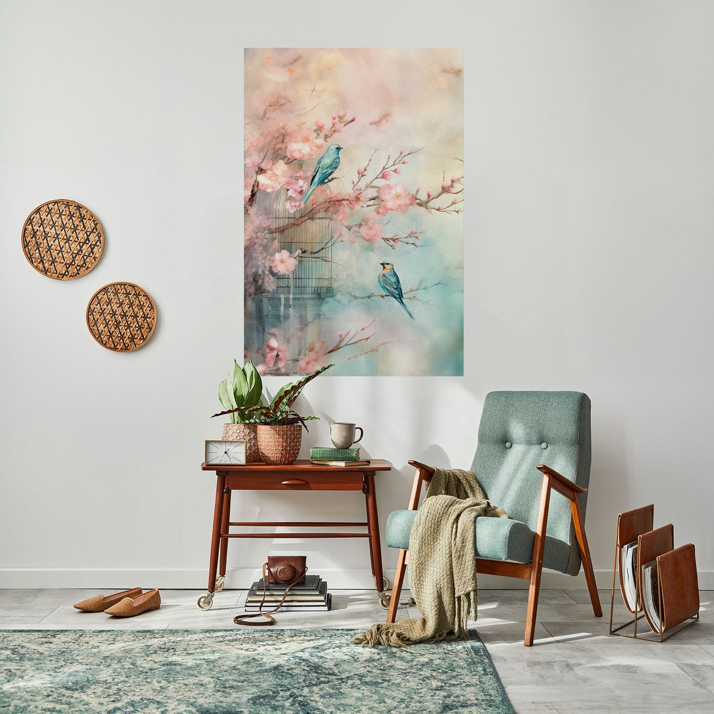 CHERRY BIRDSONG Peel and Stick Vertical Poster