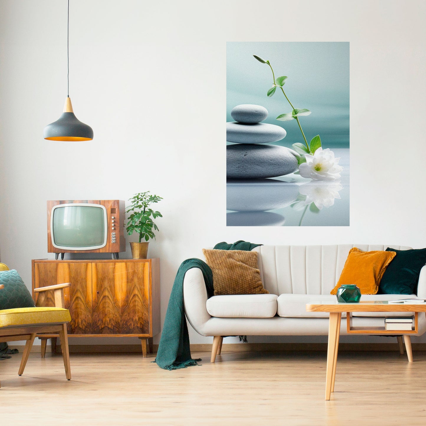 TRANQUIL STONE BALANCE Peel and Stick Vertical Poster