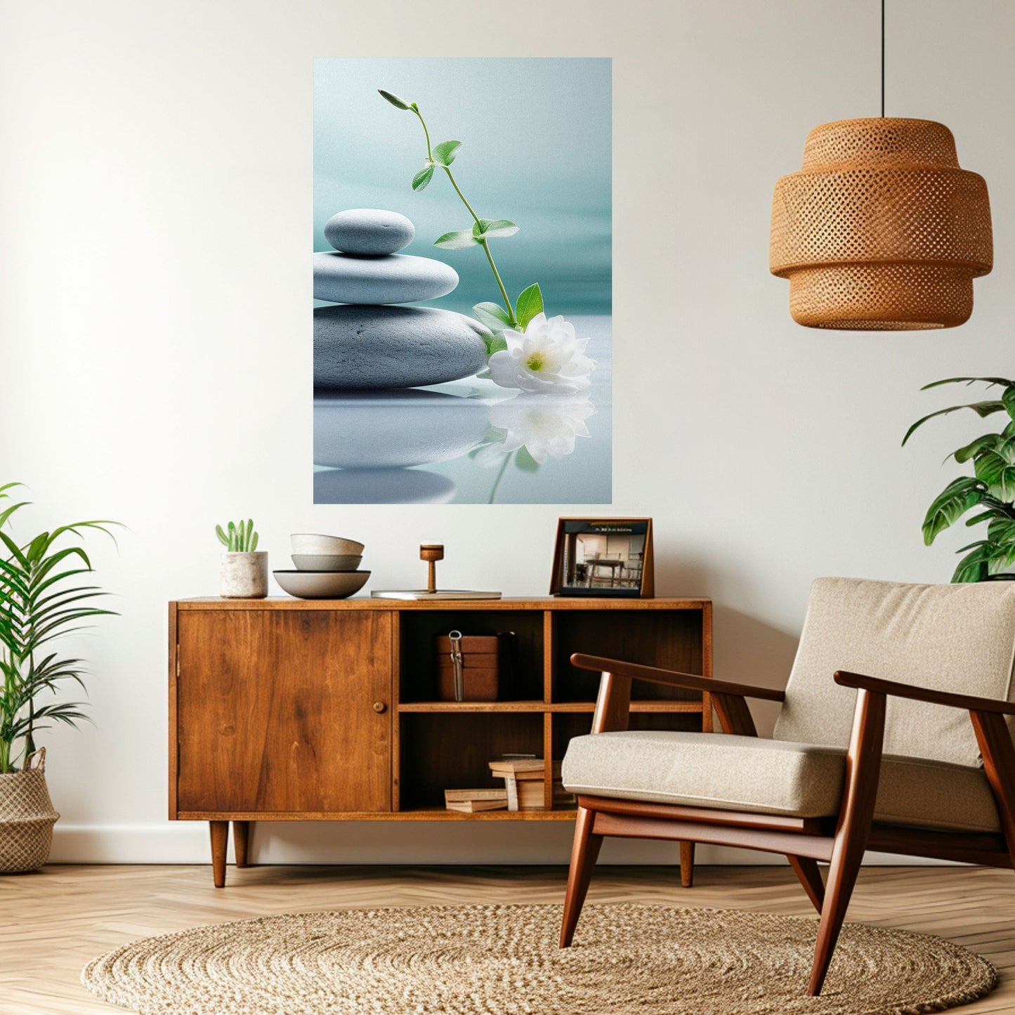 TRANQUIL STONE BALANCE Peel and Stick Vertical Poster
