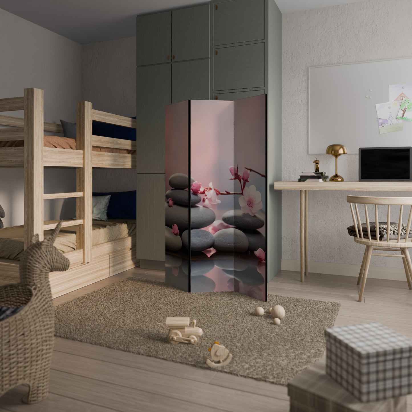 BALANCE OF NATURE Dekorativ rumsavdelare med 3 paneler