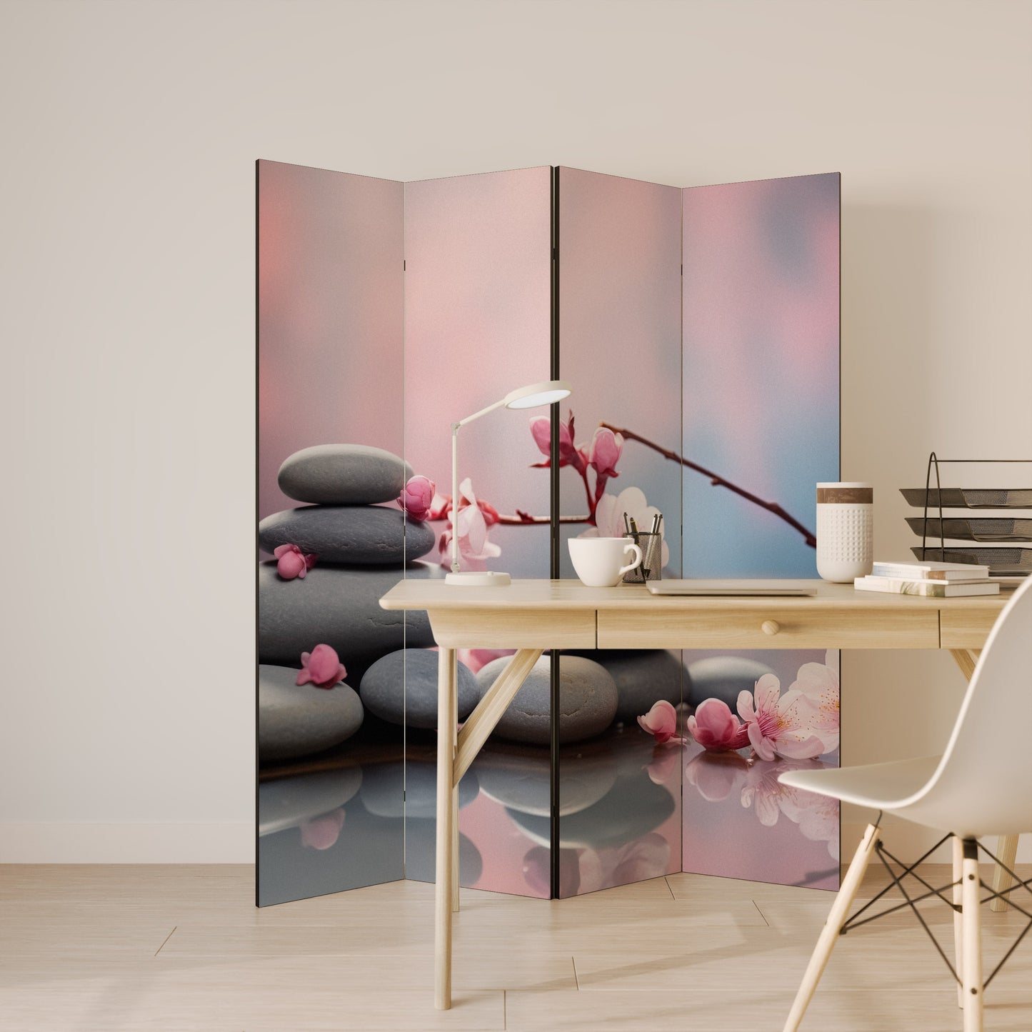 BALANCE OF NATURE Dekorativ rumsavdelare med 4 paneler