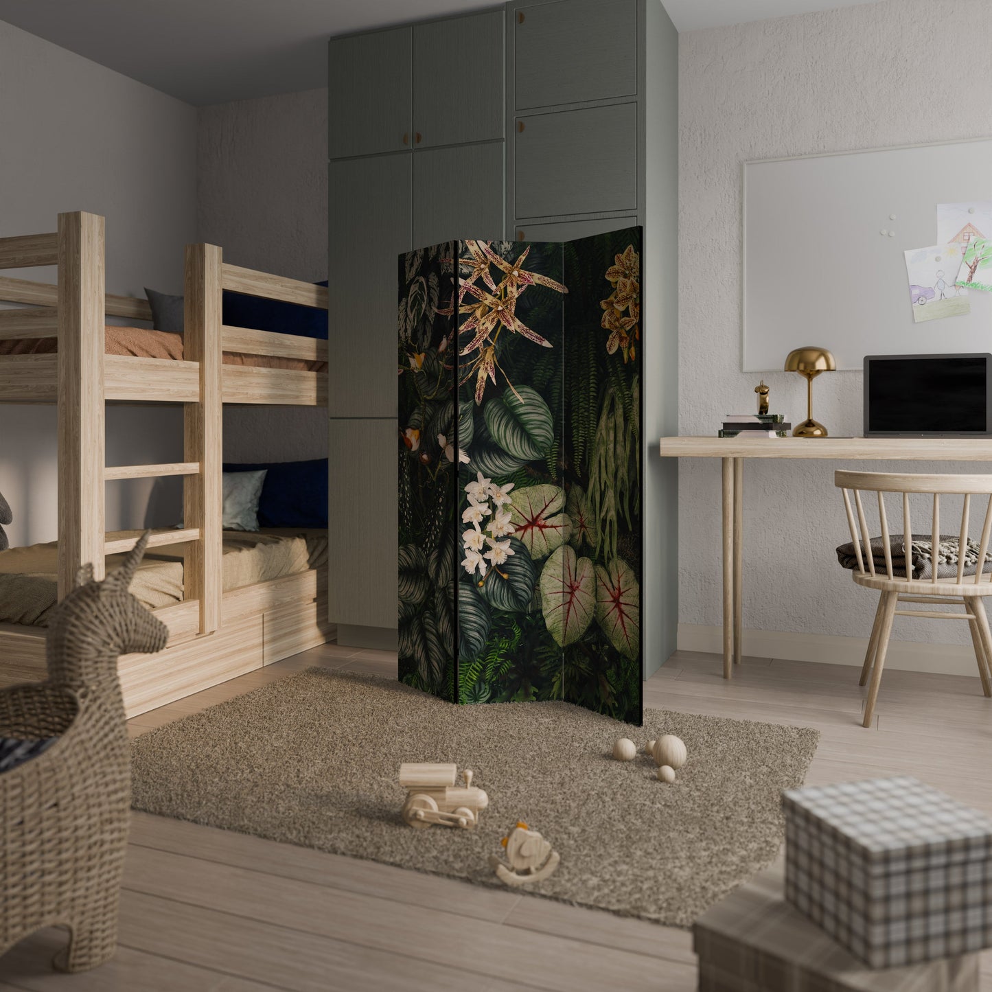 SILENT WILDERNESS Decorative 3-Panel Room Divider