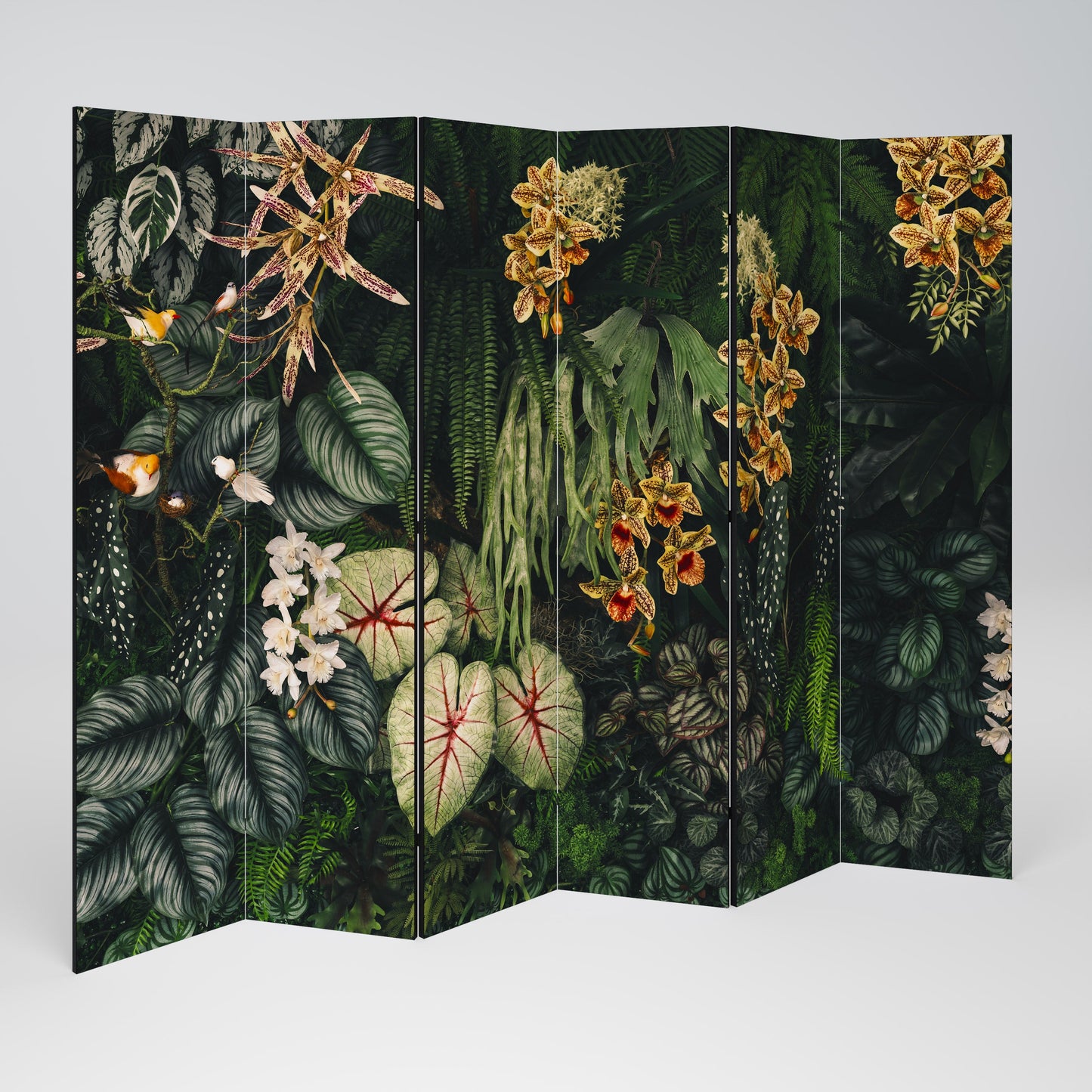 Dekorativ rumsavdelare SILENT WILDERNESS med 6 paneler