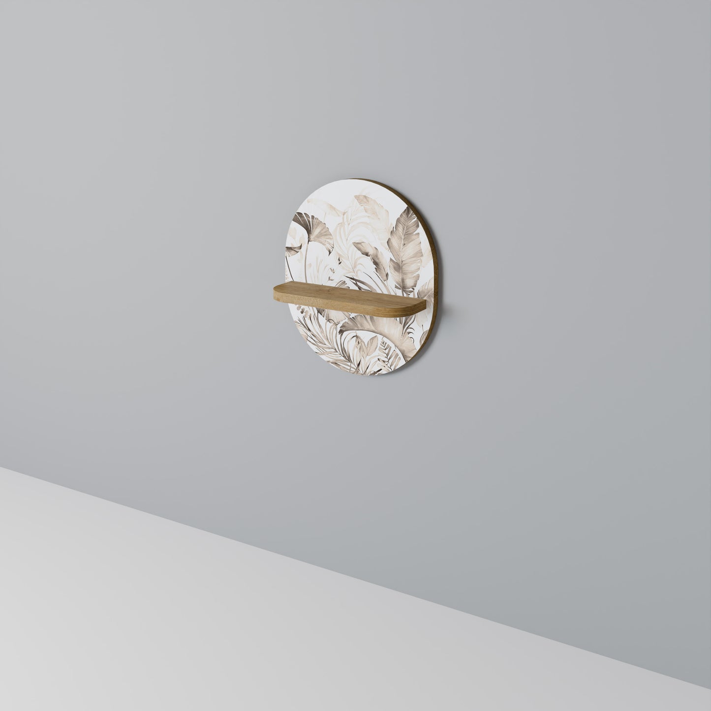 GRACEFULDA DAGAR Oval konsthylla i ekeffekt