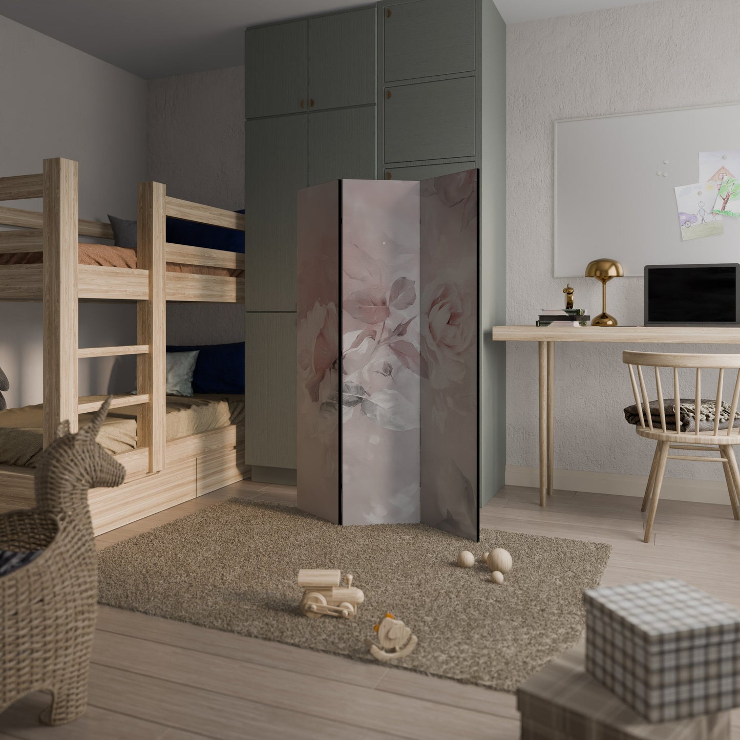 GRACEFUL DAYS Dekorativ rumsavdelare med 3 paneler