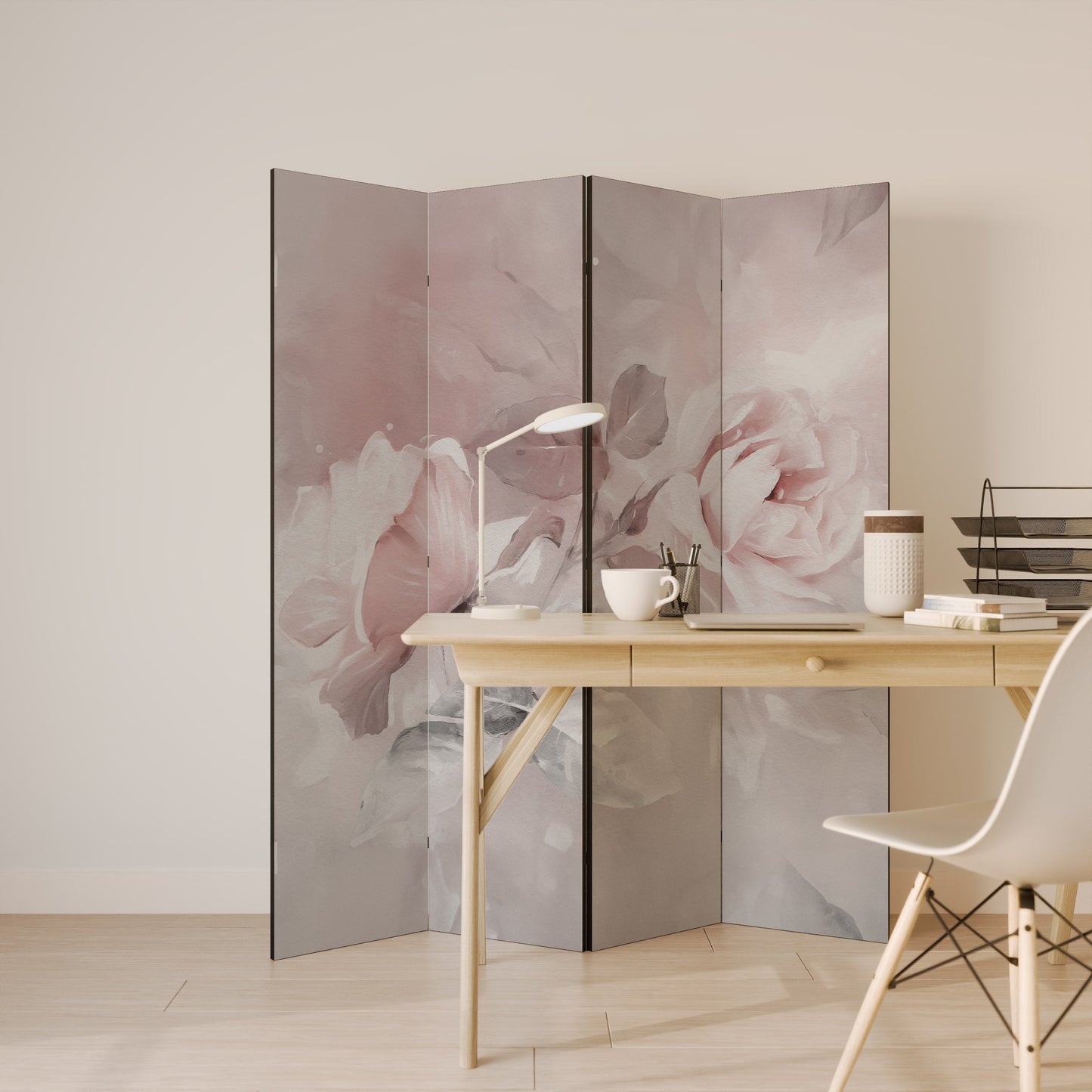 GRACEFUL DAYS Dekorativ rumsavdelare med 4 paneler