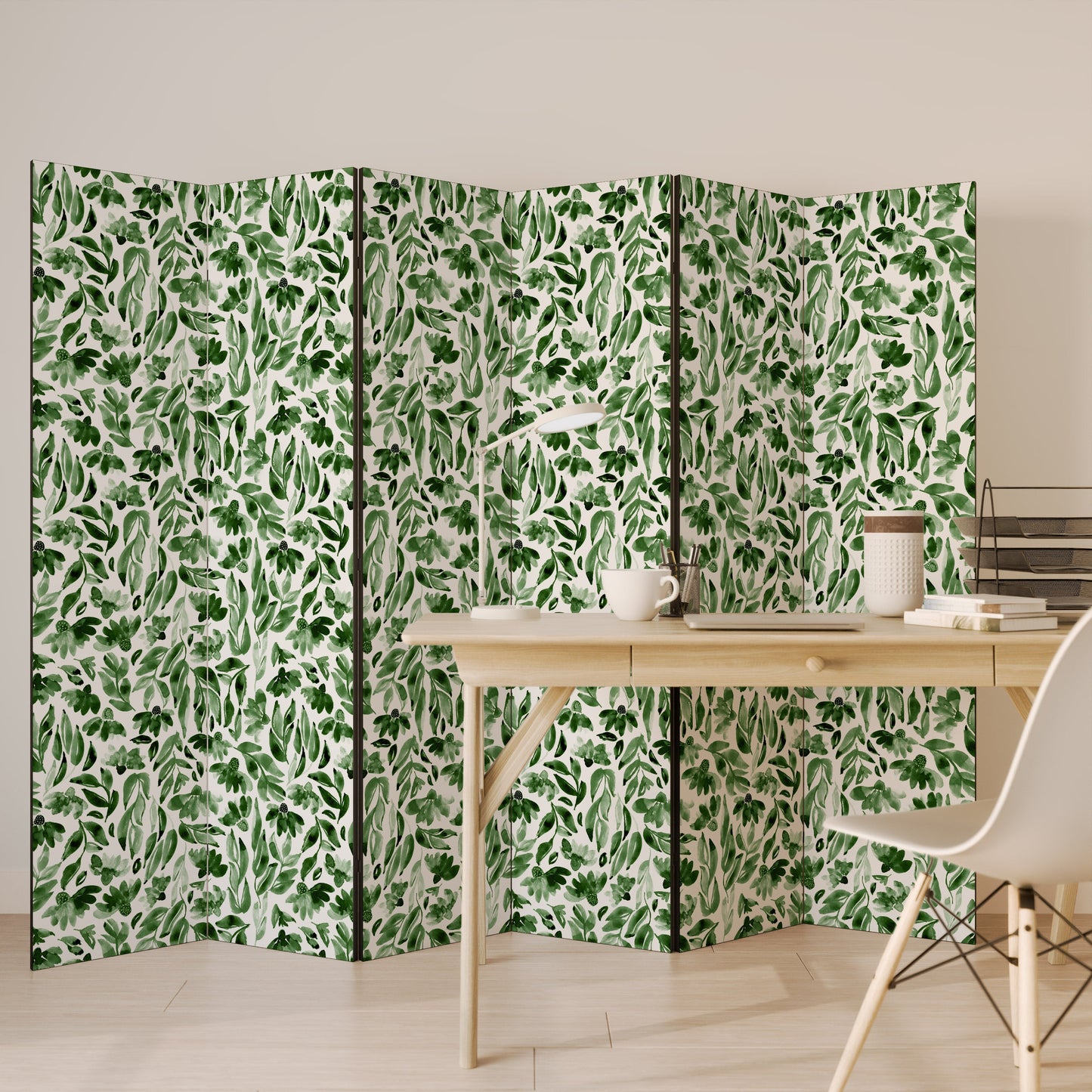 LEAFY LAYERS Decorative 6-Panel Room Divider