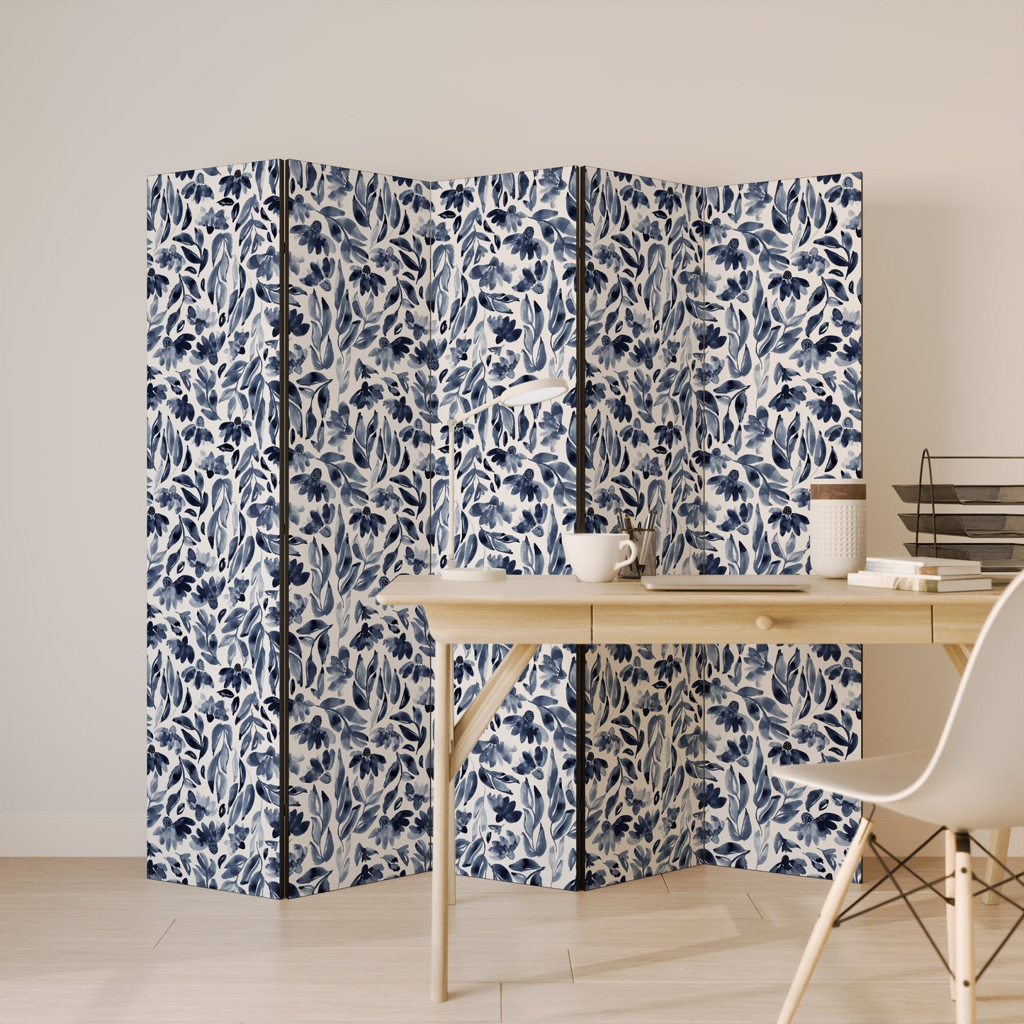FLORAL FANTASY FABLE Dekorativ rumsavdelare med 5 paneler