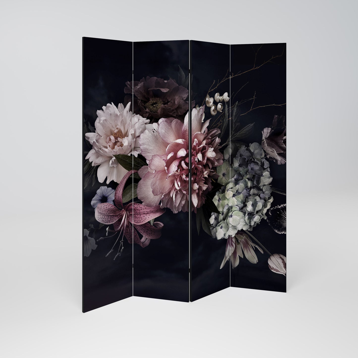 PURE BLOSSOM Dekorativ rumsavdelare med 4 paneler
