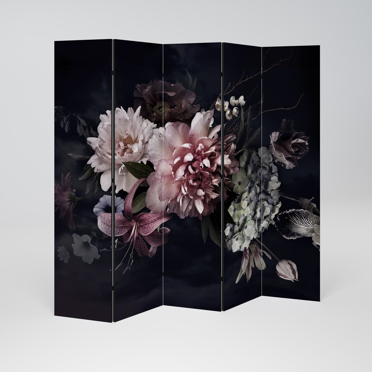 PURE BLOSSOM Dekorativ rumsavdelare med 5 paneler