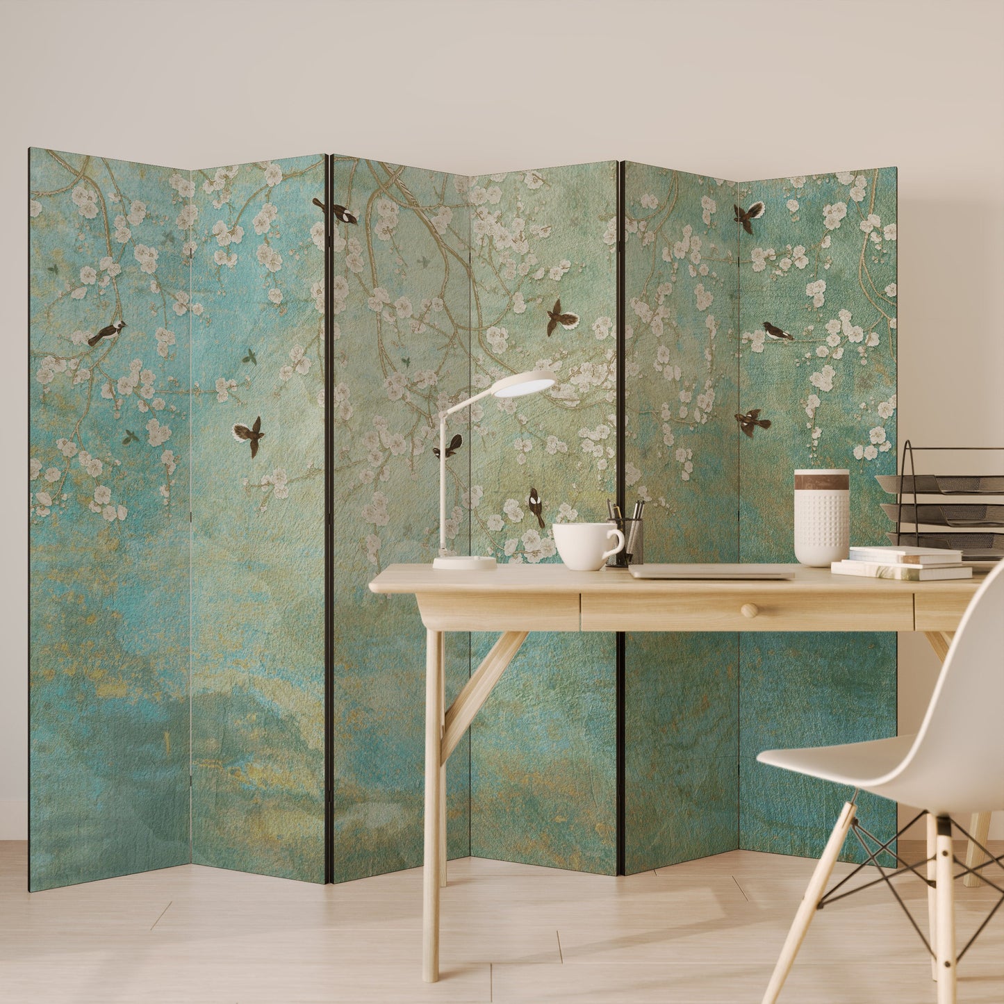BLOOMING CHARM Decorative 6-Panel Room Divider