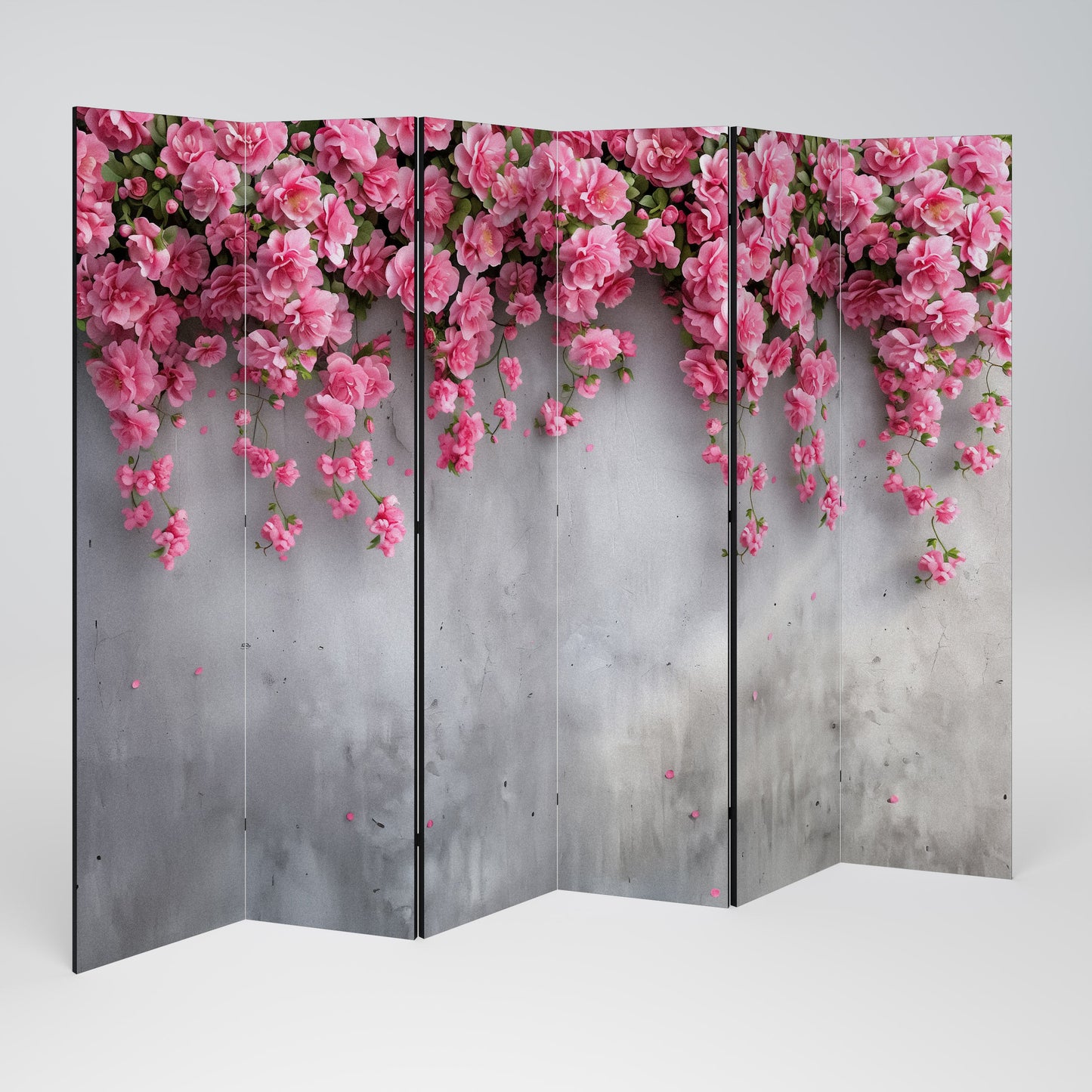 Dekorativ rumsavdelare med 6 paneler SERENE FLOWER FOLD
