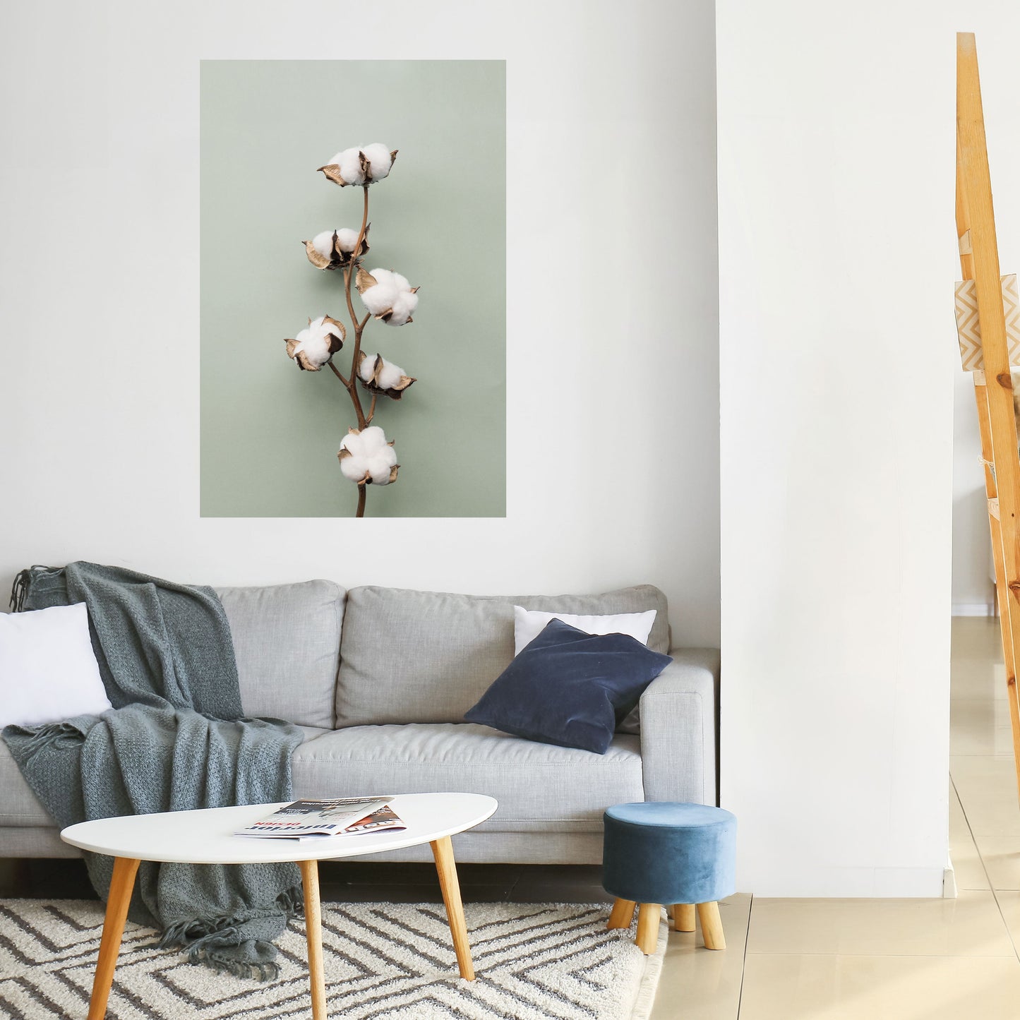 COTTON DREAMS UPPVIKTA Vertikal poster med självhäftande text