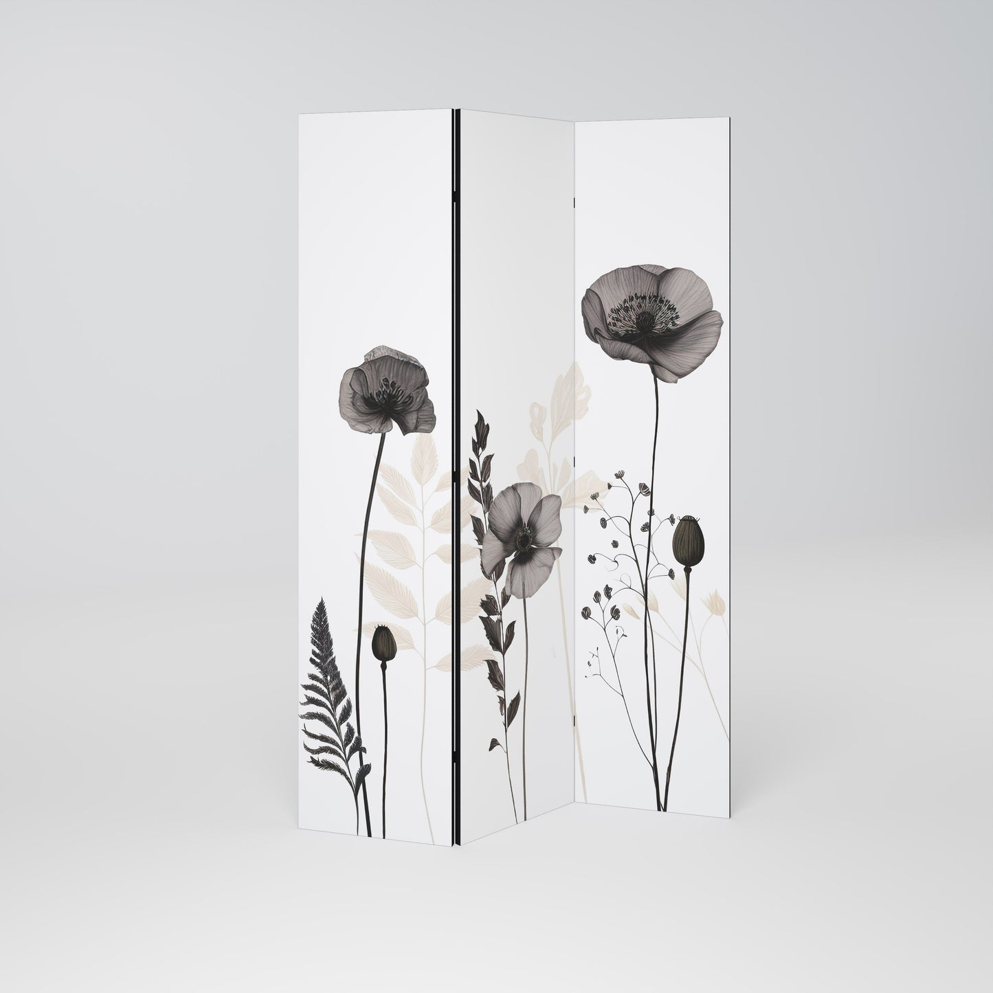 POPPY ALLURE Dekorativ rumsavdelare med 3 paneler