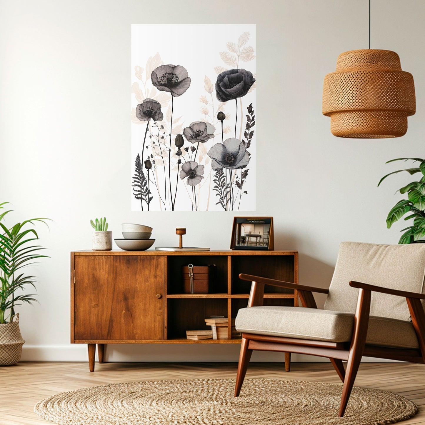 POPPY ALLURE Peel and Stick Vertical Poster
