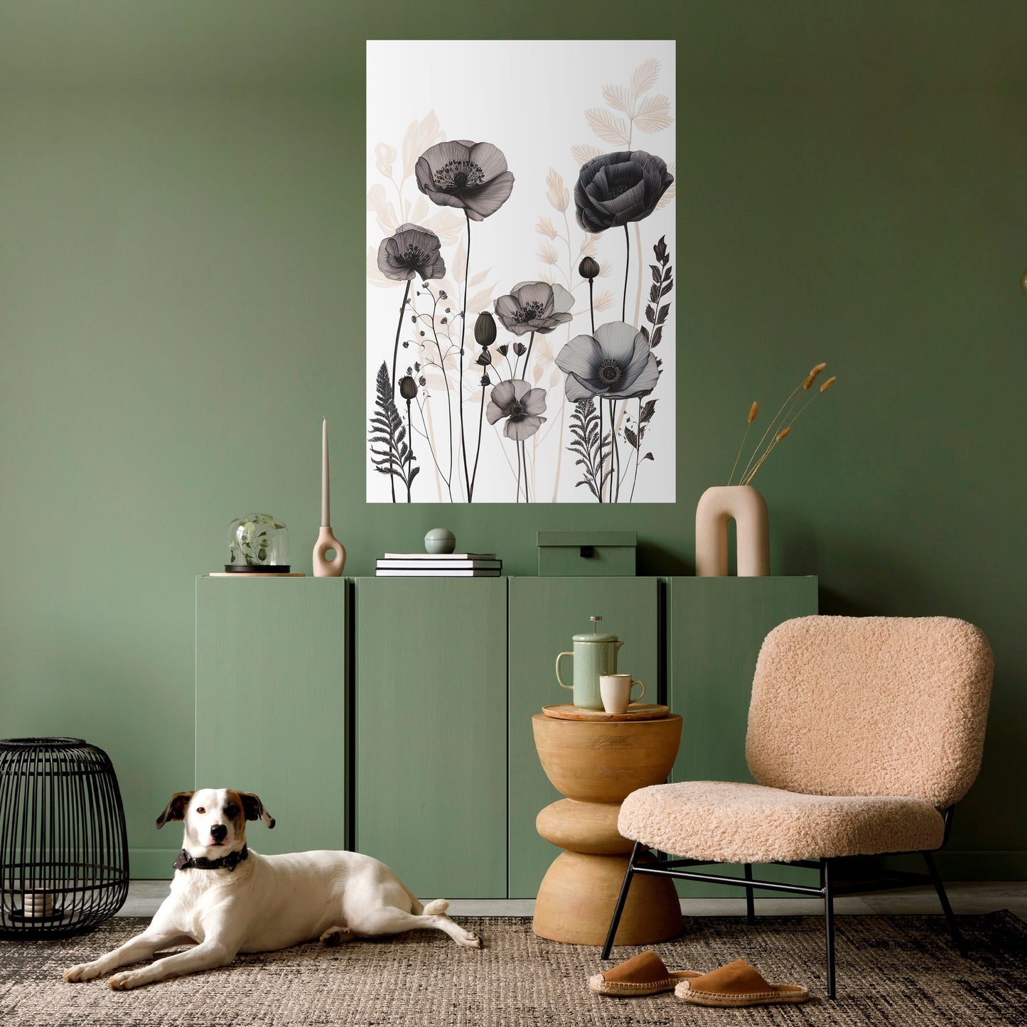 POPPY ALLURE Peel and Stick Vertical Poster