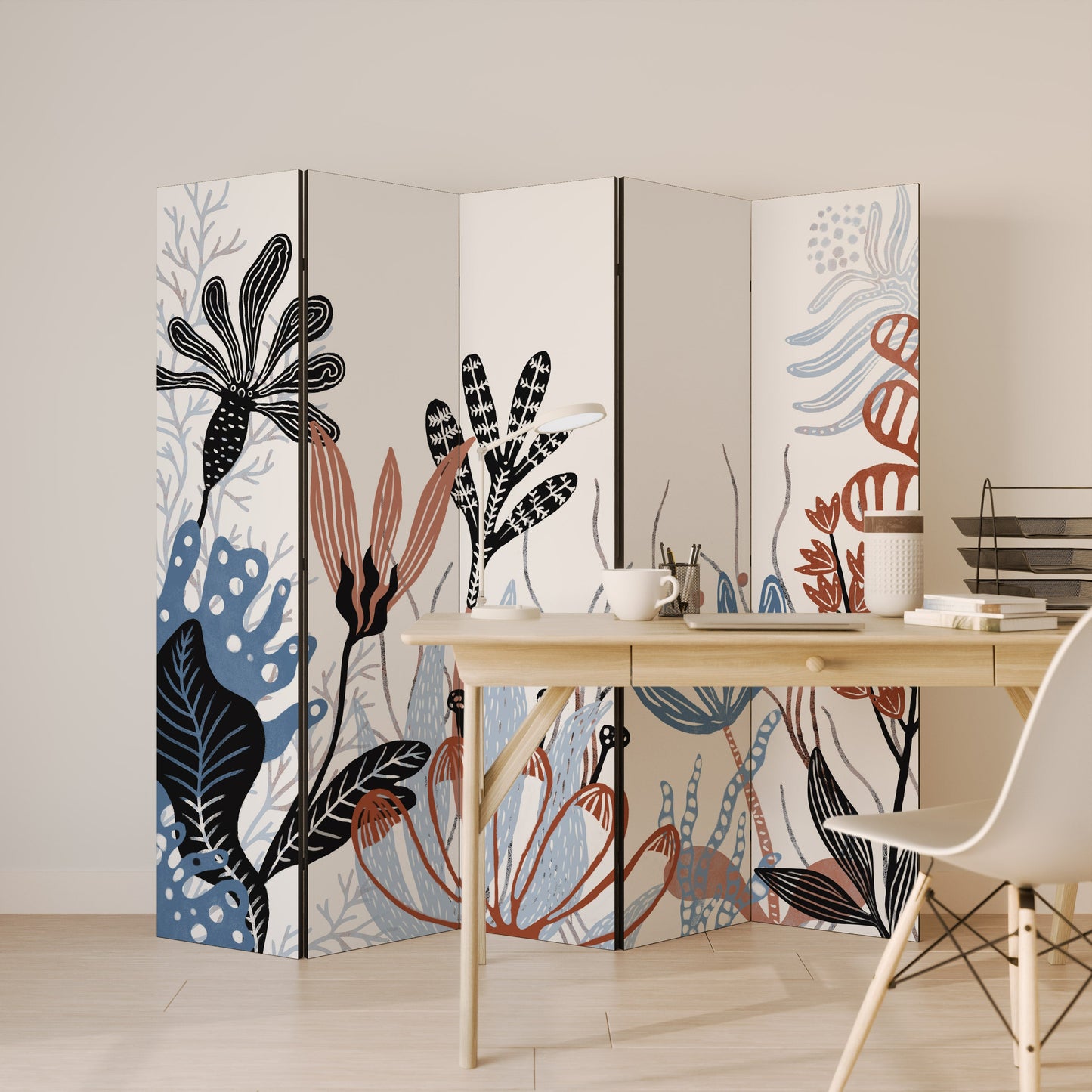 ORGANIC ASSEMBLAGE Decorative 5-Panel Room Divider