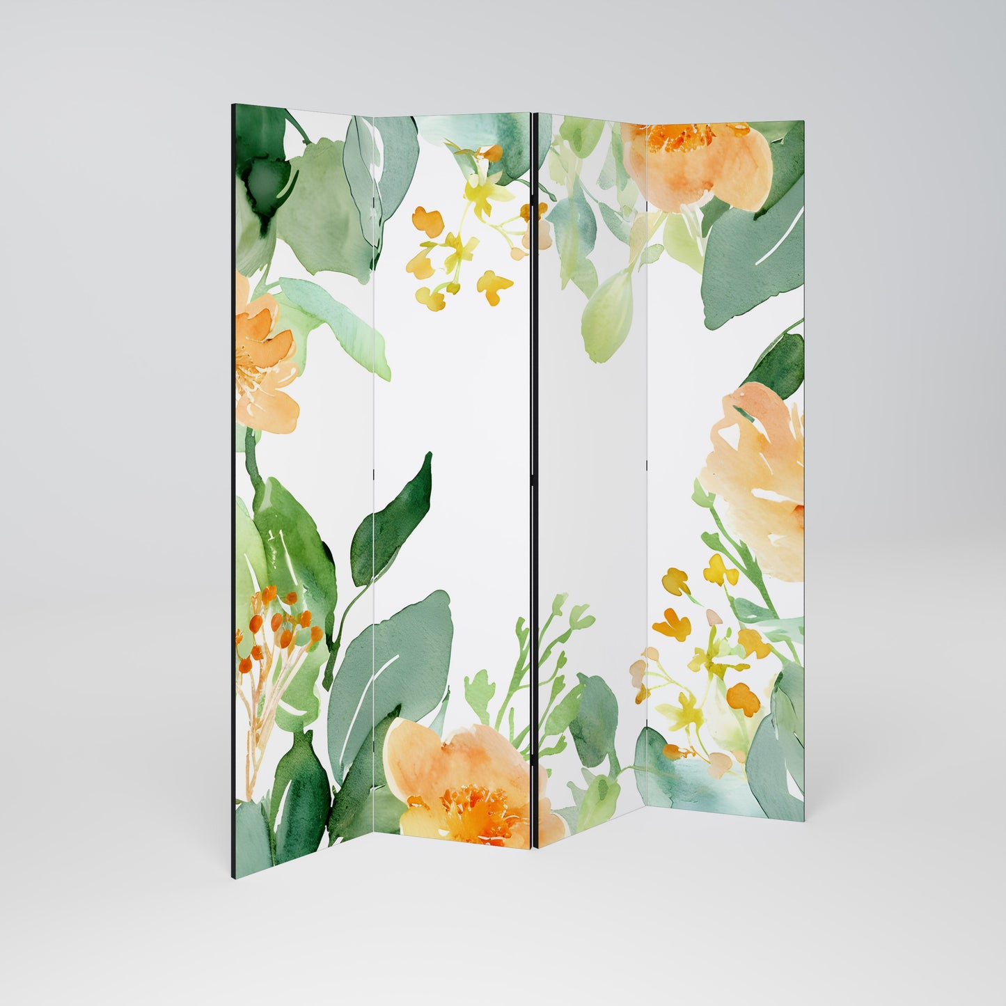 Dekorativ rumsavdelare med 4 paneler i FLORAL SERENITY SPLIT