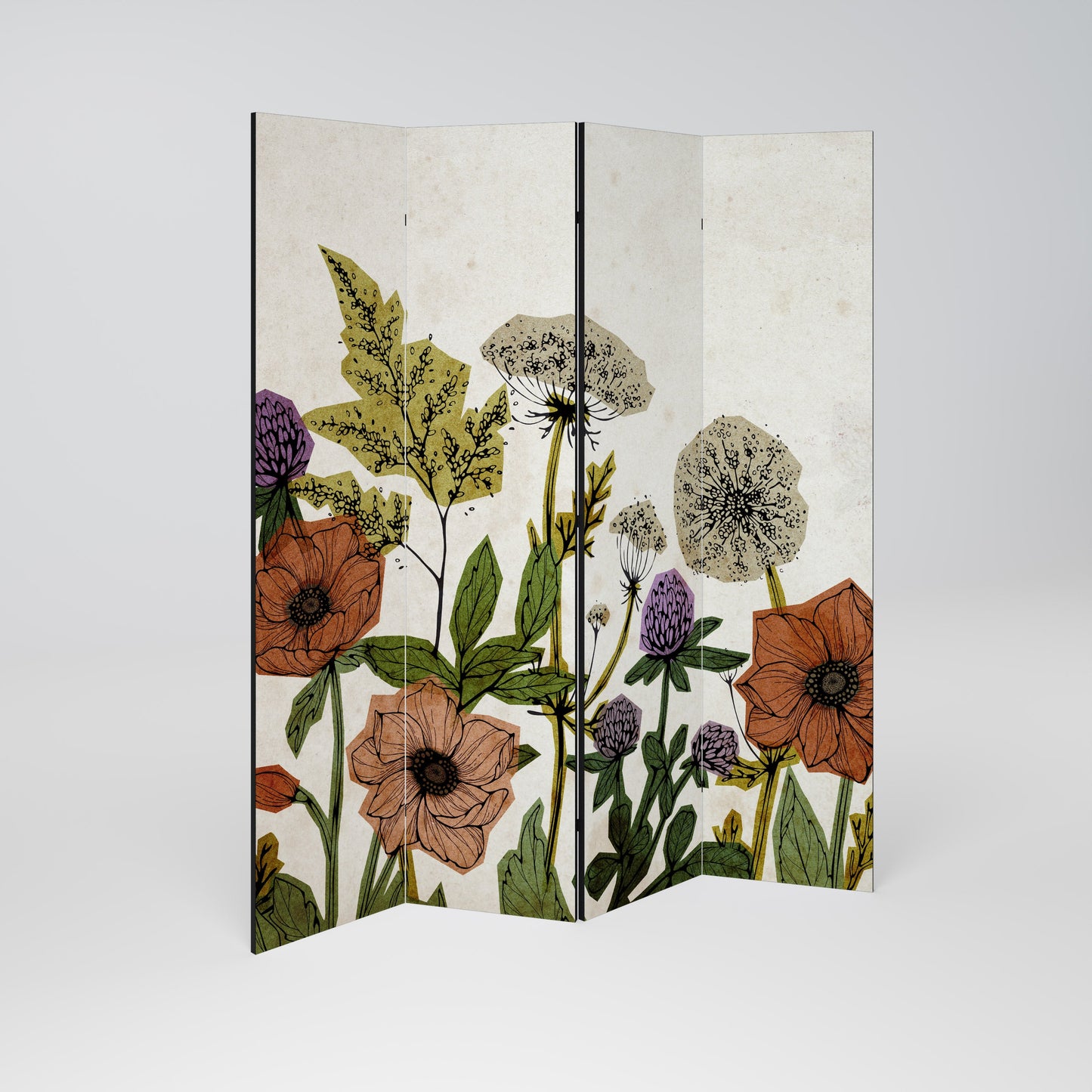 SPROUT ELEGANCE Decorative 4-Panel Room Divider