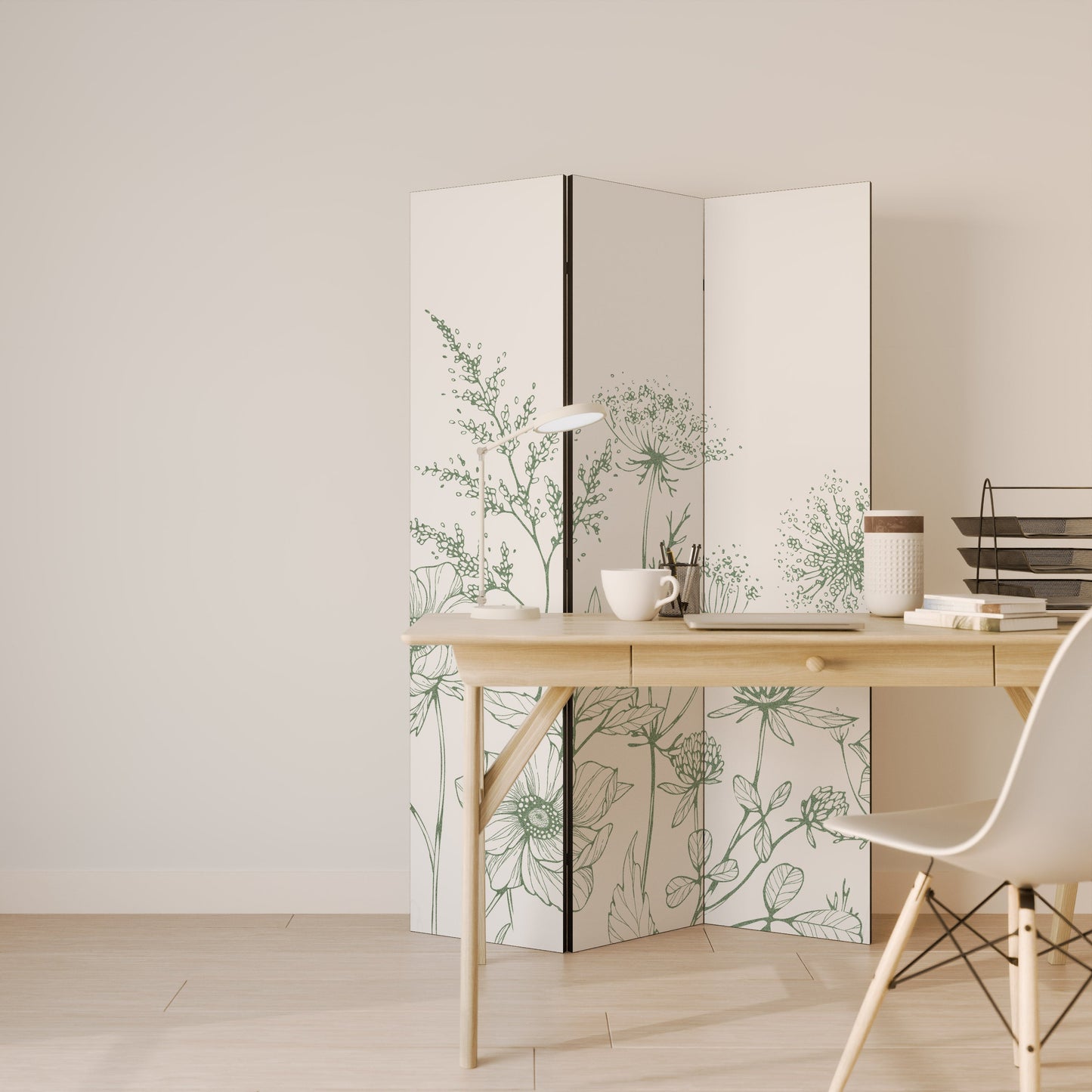 WILDER BEAUTY Dekorativ rumsavdelare med 3 paneler