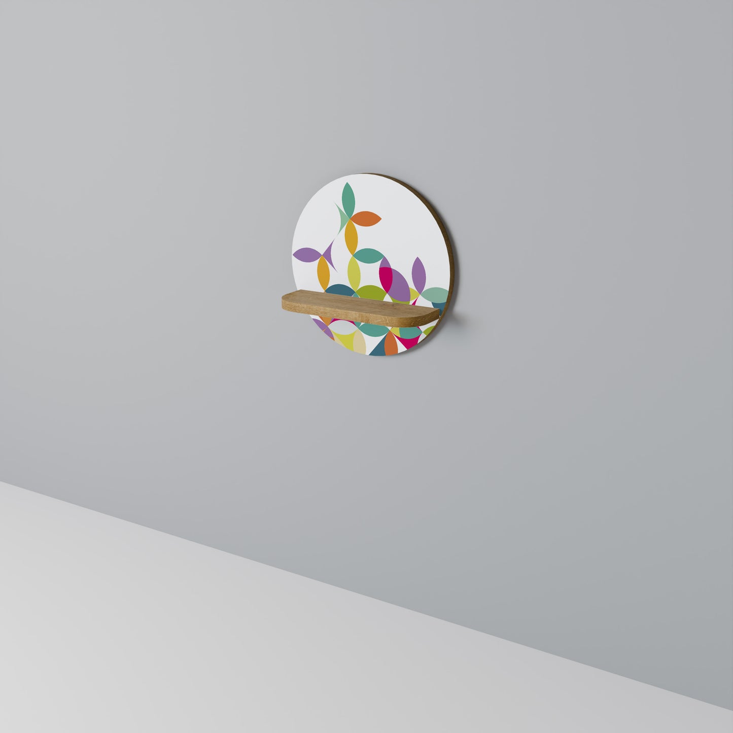 PIXEL BLOSSOM Rund Konsthylla I Ekeffekt