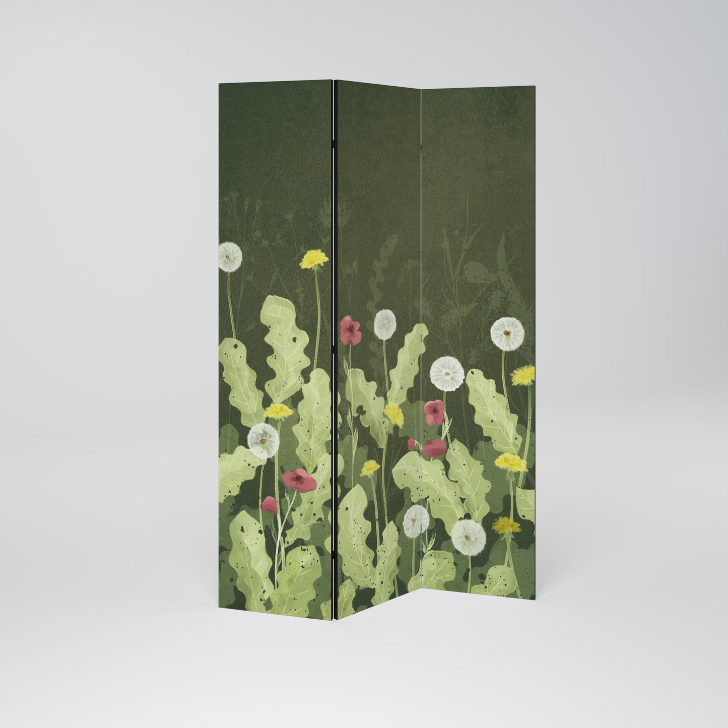 DANDELION AMUSE Decorative 3-Panel Room Divider