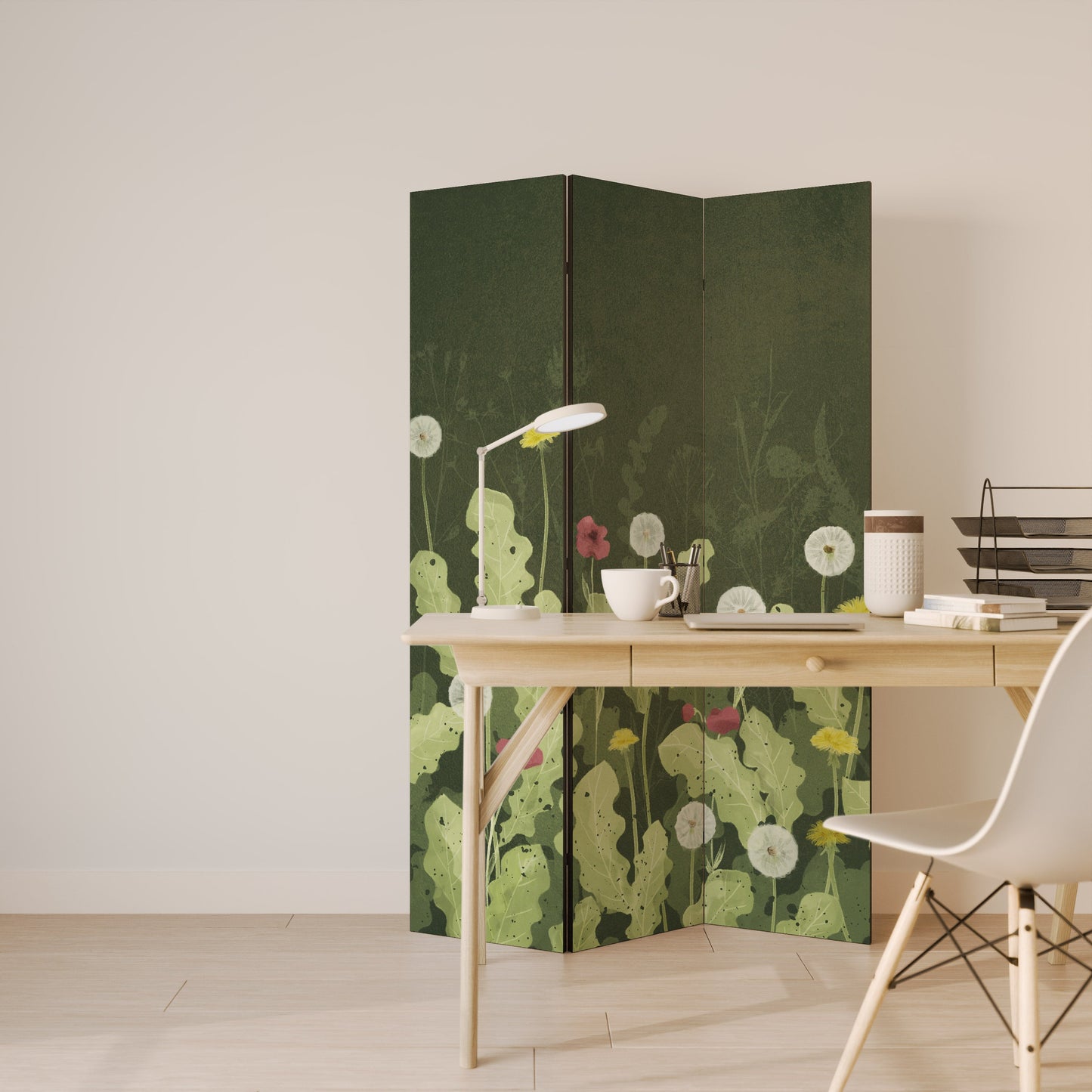 DANDELION AMUSE Decorative 3-Panel Room Divider