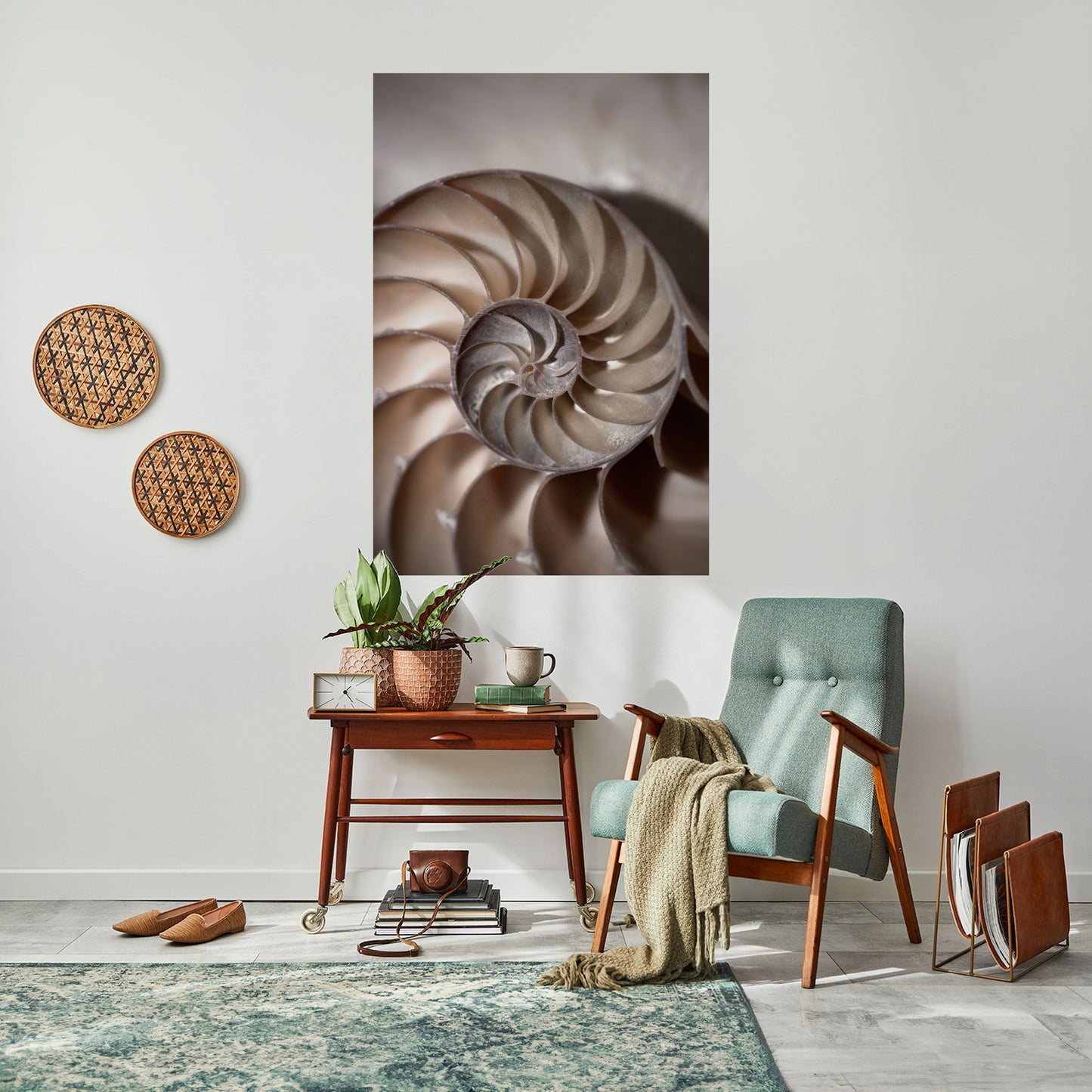 WHISPERS OF SHELLS Peel and Stick Vertical Poster
