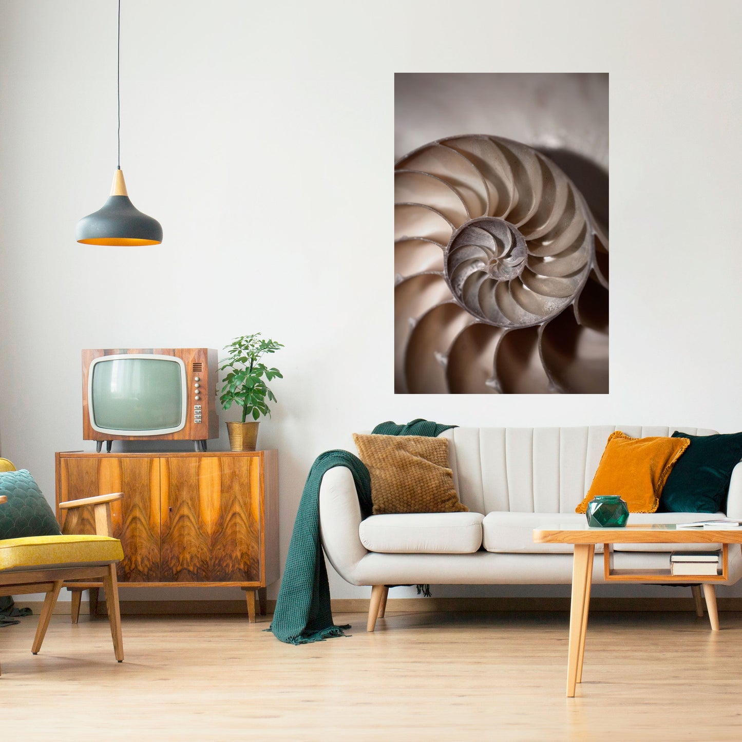 WHISPERS OF SHELLS Peel and Stick Vertical Poster