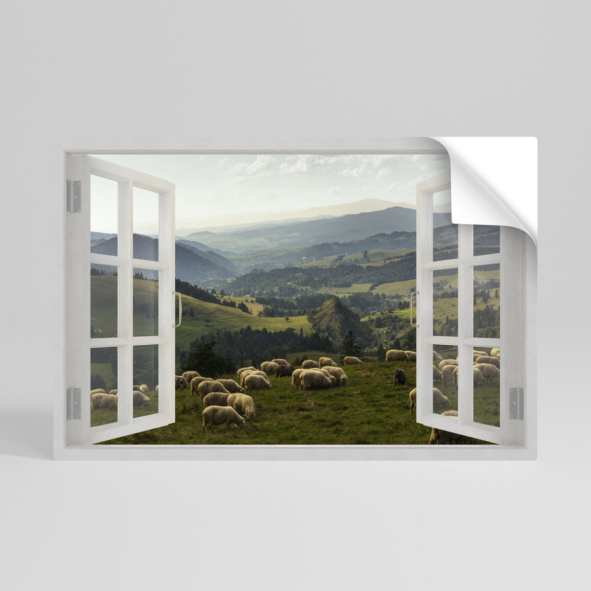 WILD PASTURES VIEW Självhäftande Horisontell Poster