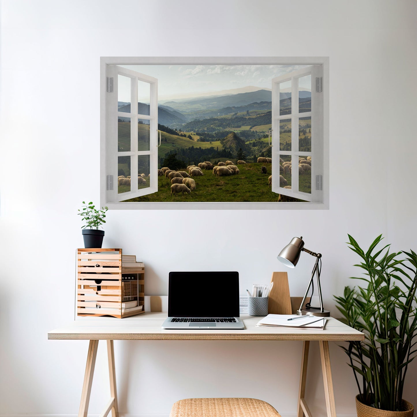 WILD PASTURES VIEW Peel and Stick Horizontal Poster