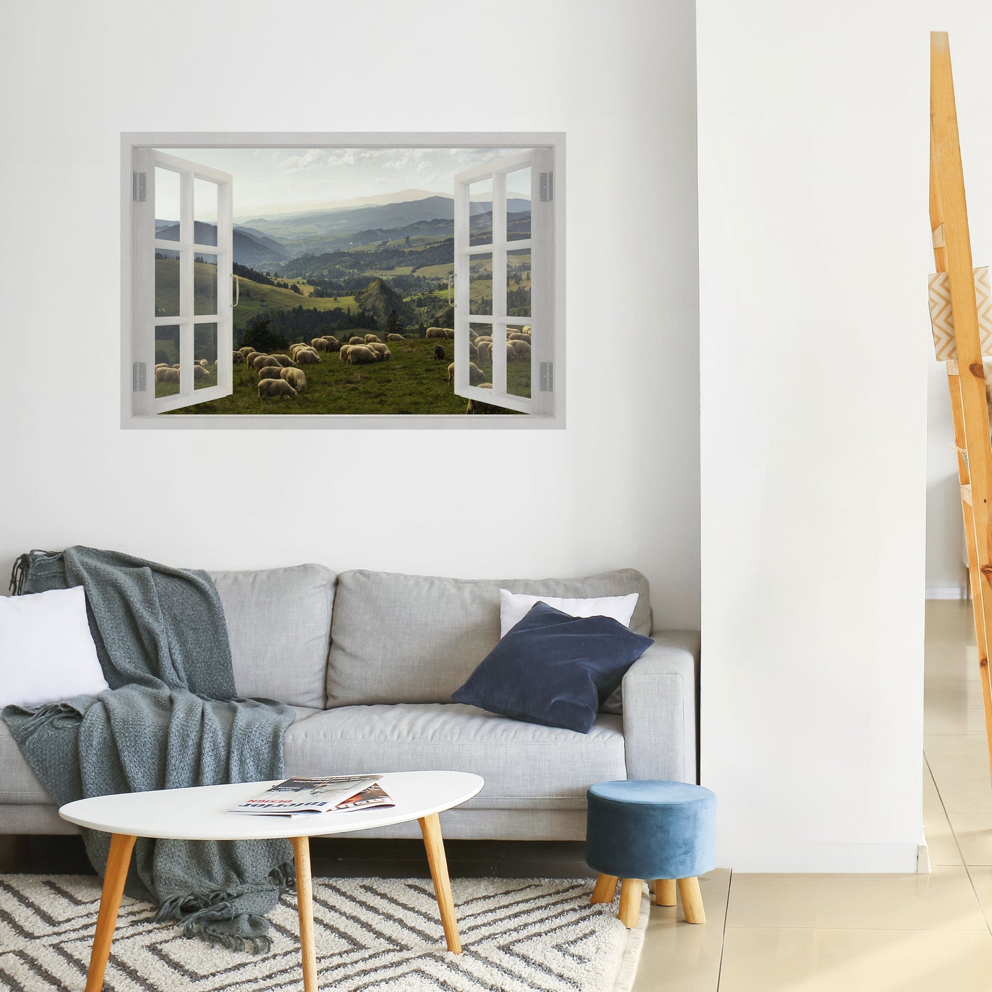 WILD PASTURES VIEW Peel and Stick Horizontal Poster