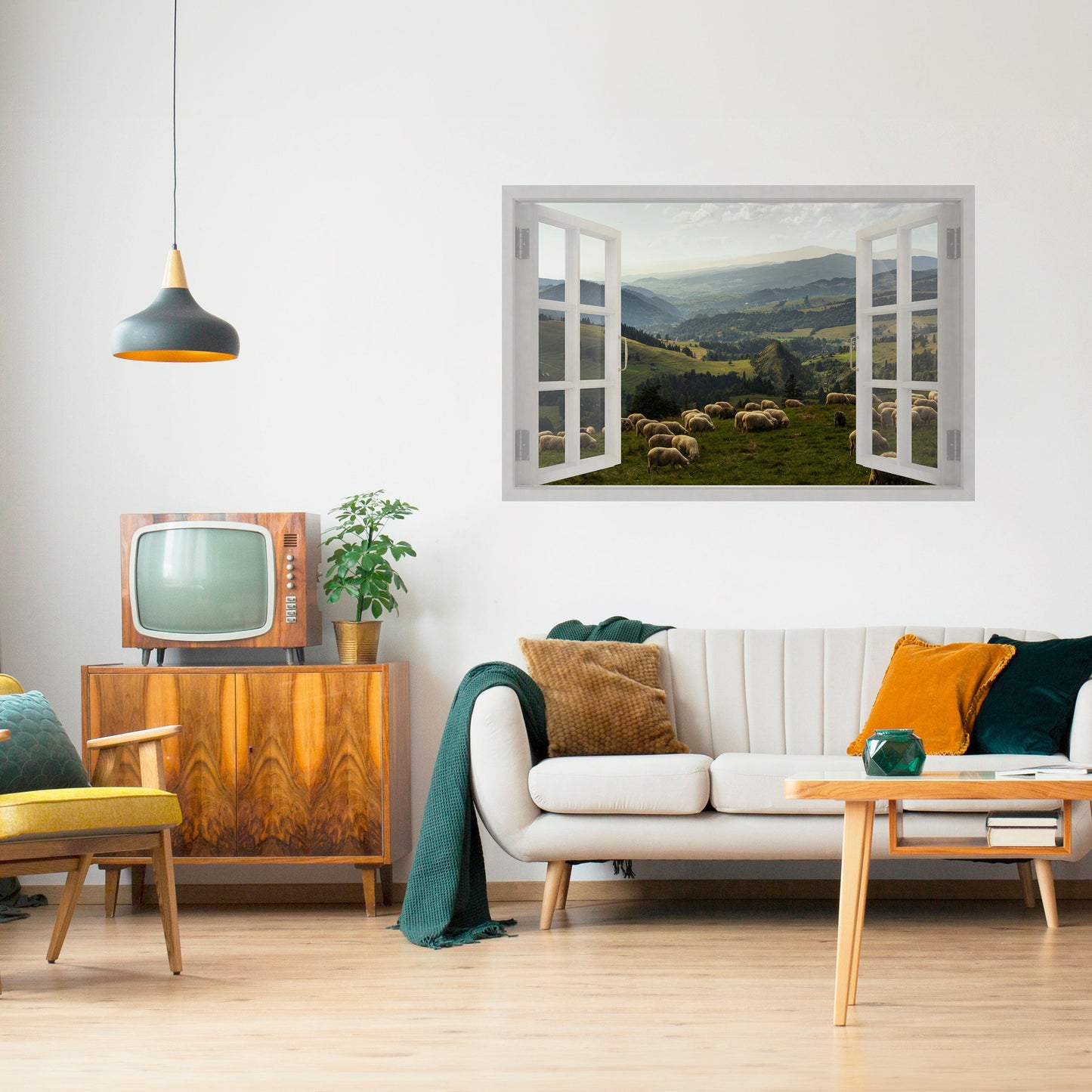WILD PASTURES VIEW Peel and Stick Horizontal Poster