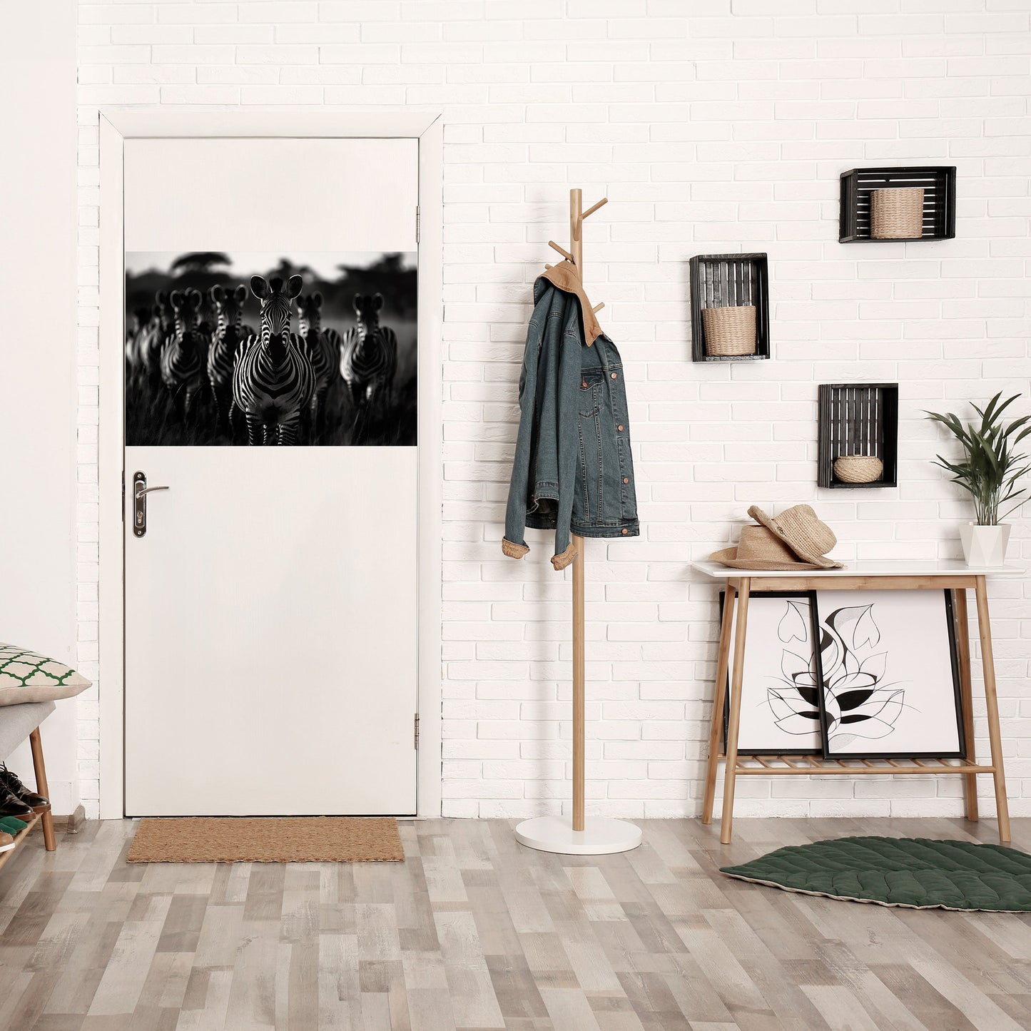 Randig Symphony Saga, horisontell poster med självhäftande text