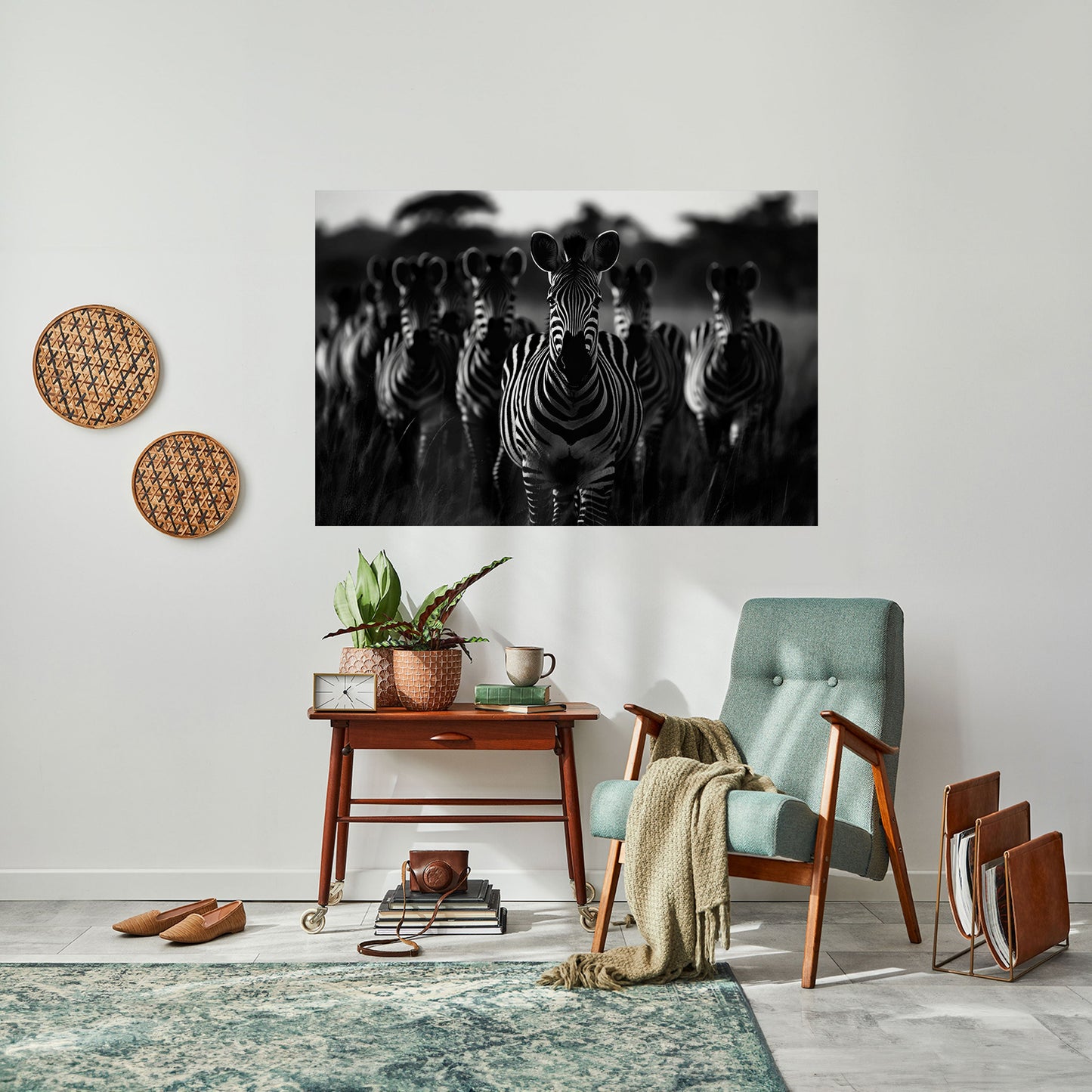 Randig Symphony Saga, horisontell poster med självhäftande text
