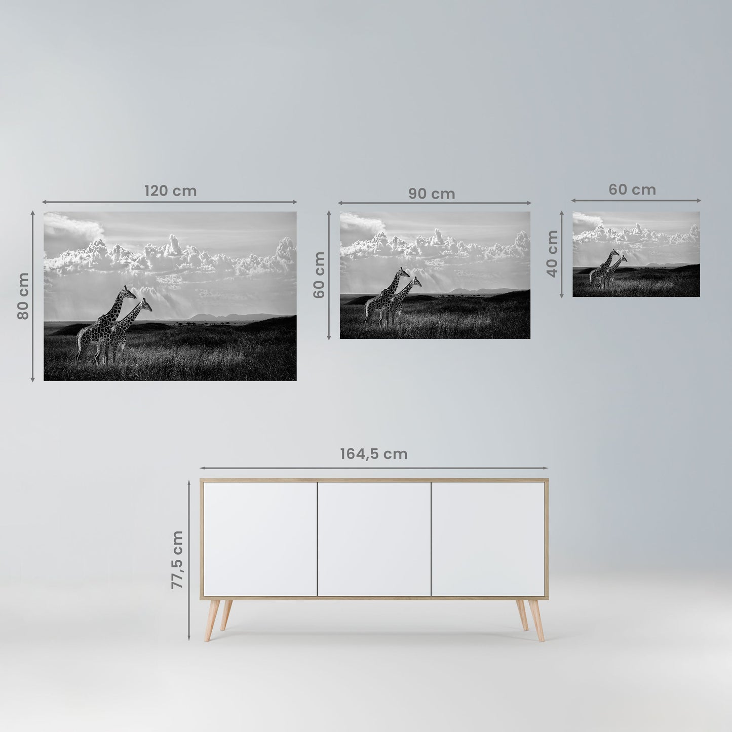 ELEGANT HEIGHTS AVTÄCKTA Horisontell Poster med självhäftande tryck