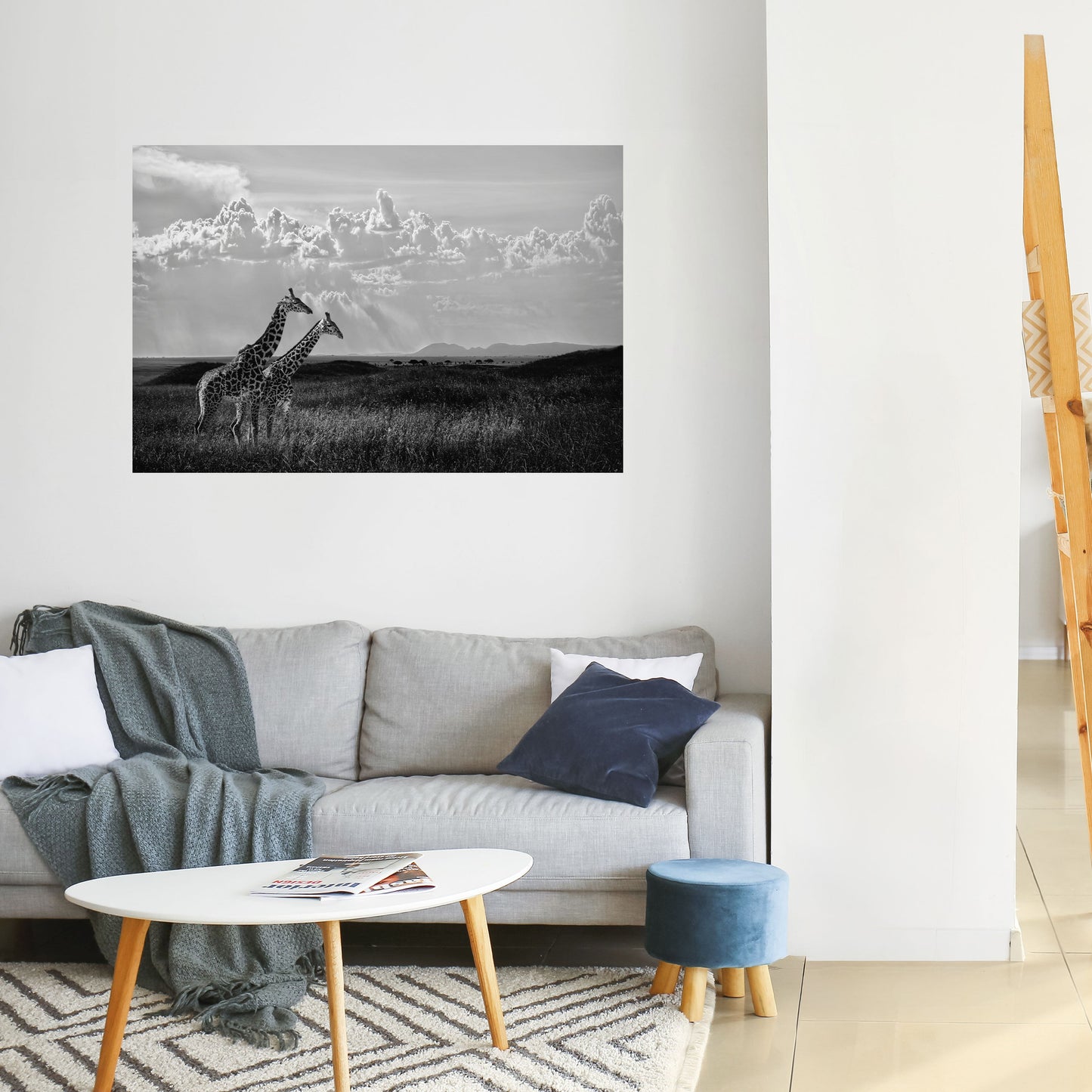 ELEGANT HEIGHTS AVTÄCKTA Horisontell Poster med självhäftande tryck