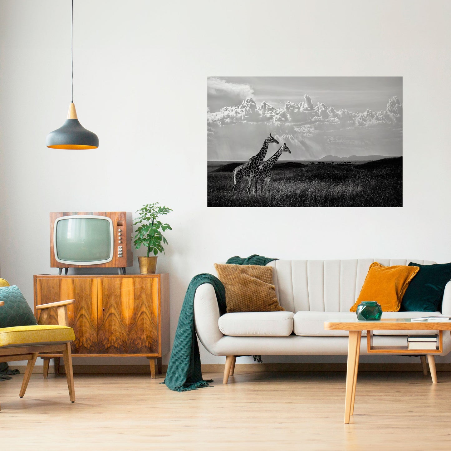 ELEGANT HEIGHTS AVTÄCKTA Horisontell Poster med självhäftande tryck