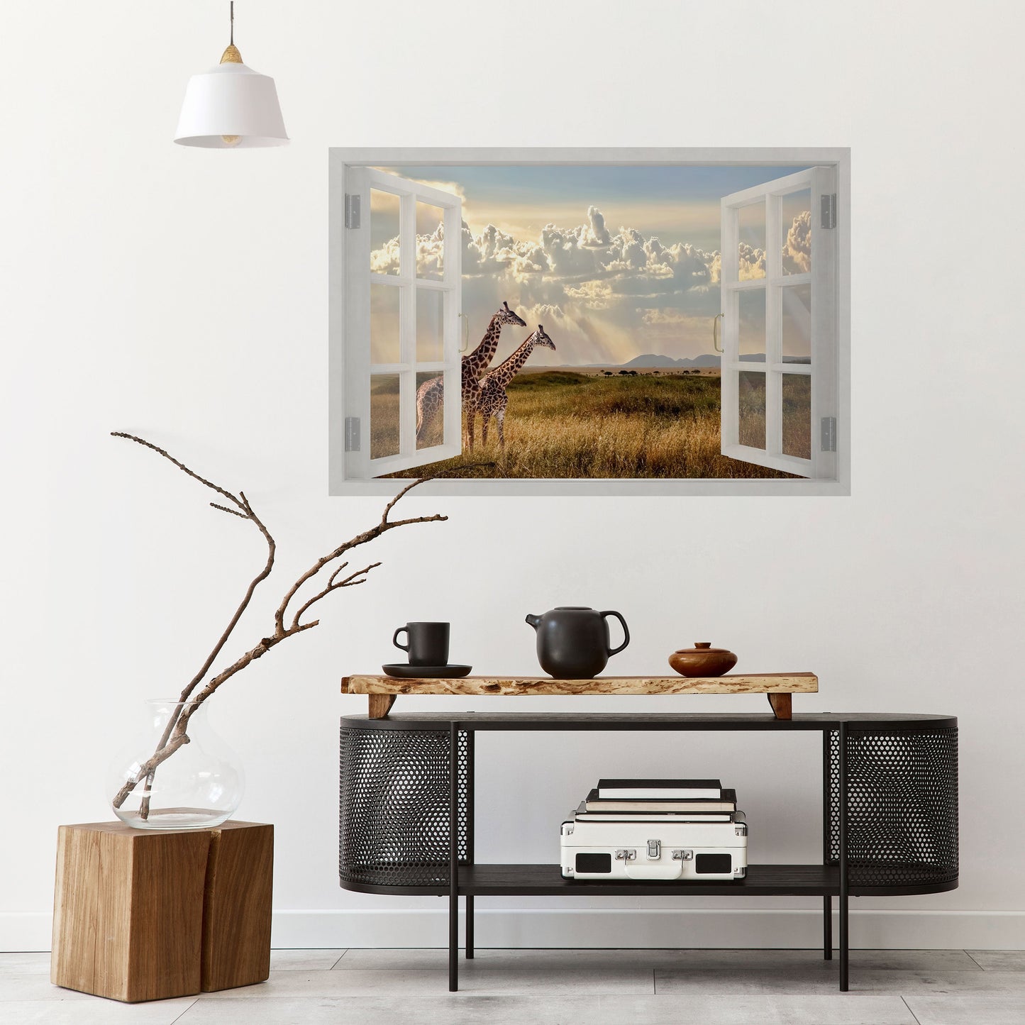 GIRAFF-FÖNSTER, självhäftande poster