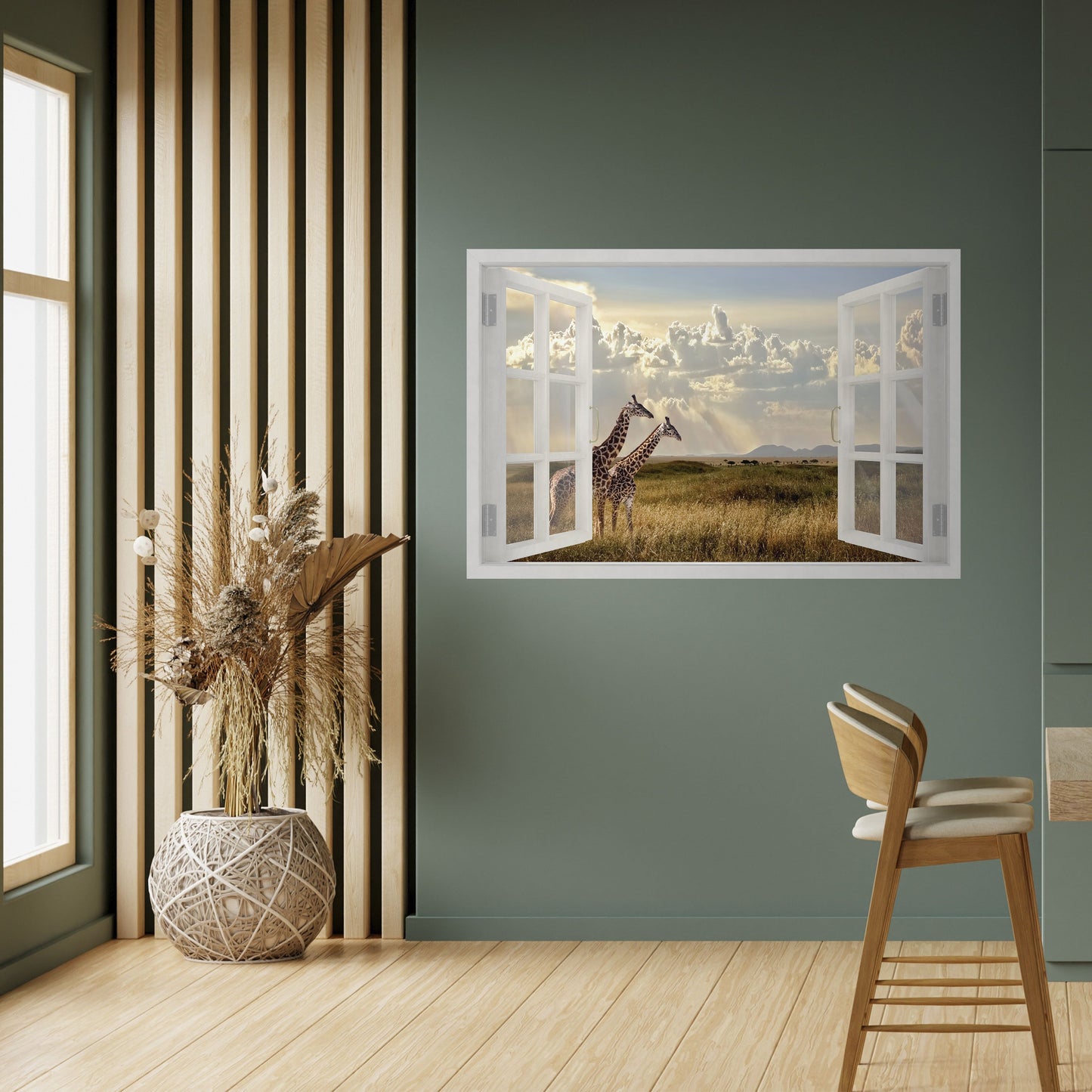 GIRAFF-FÖNSTER, självhäftande poster